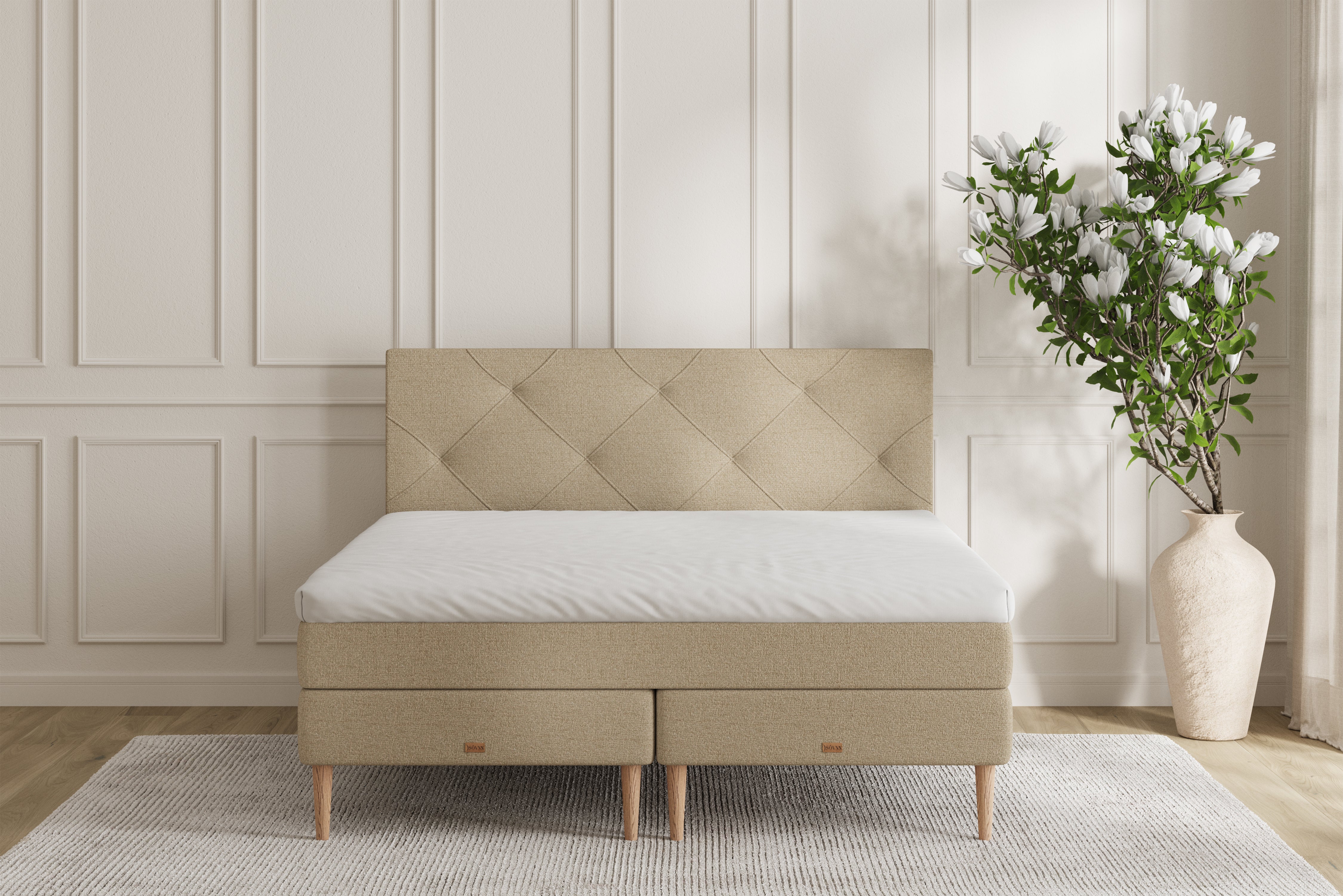 SÖVNN Nord Sengegavl - Lys beige - 120x120