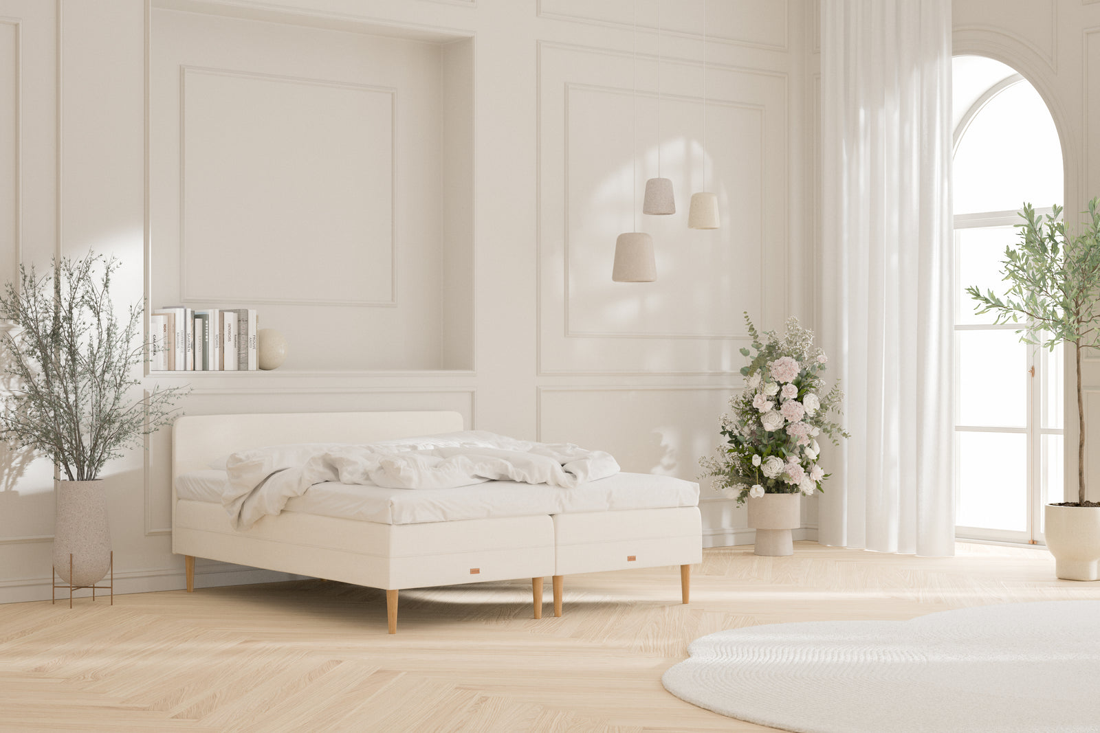 SÖVNN Asta Seng - 160x200 - Lys beige