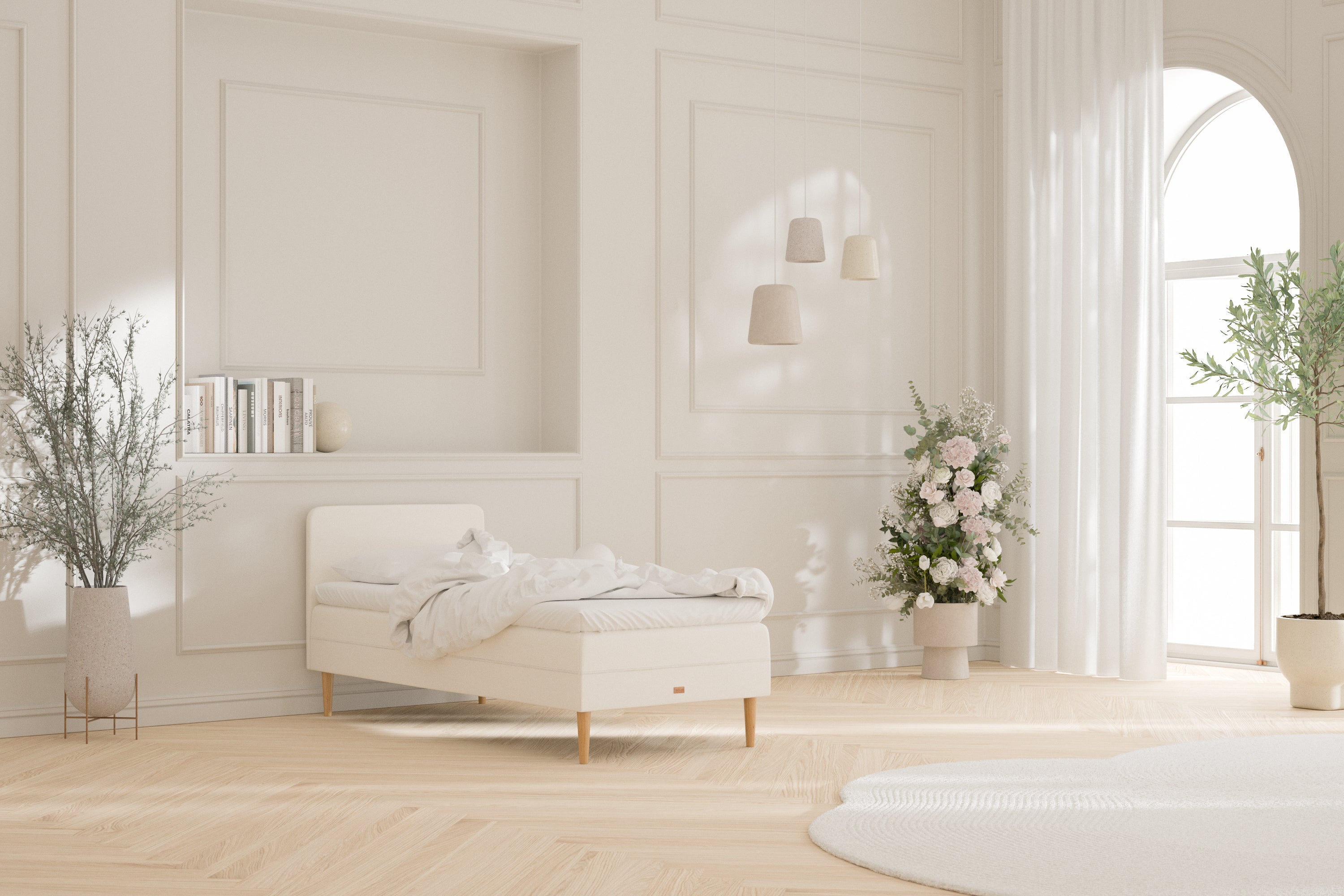 SÖVNN Asta Seng - 90x200 - Lys beige