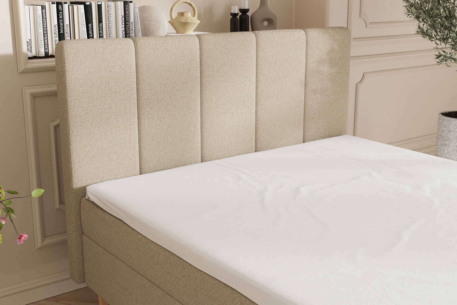 Leda opbevaringsseng - 180x200 - Lys beige