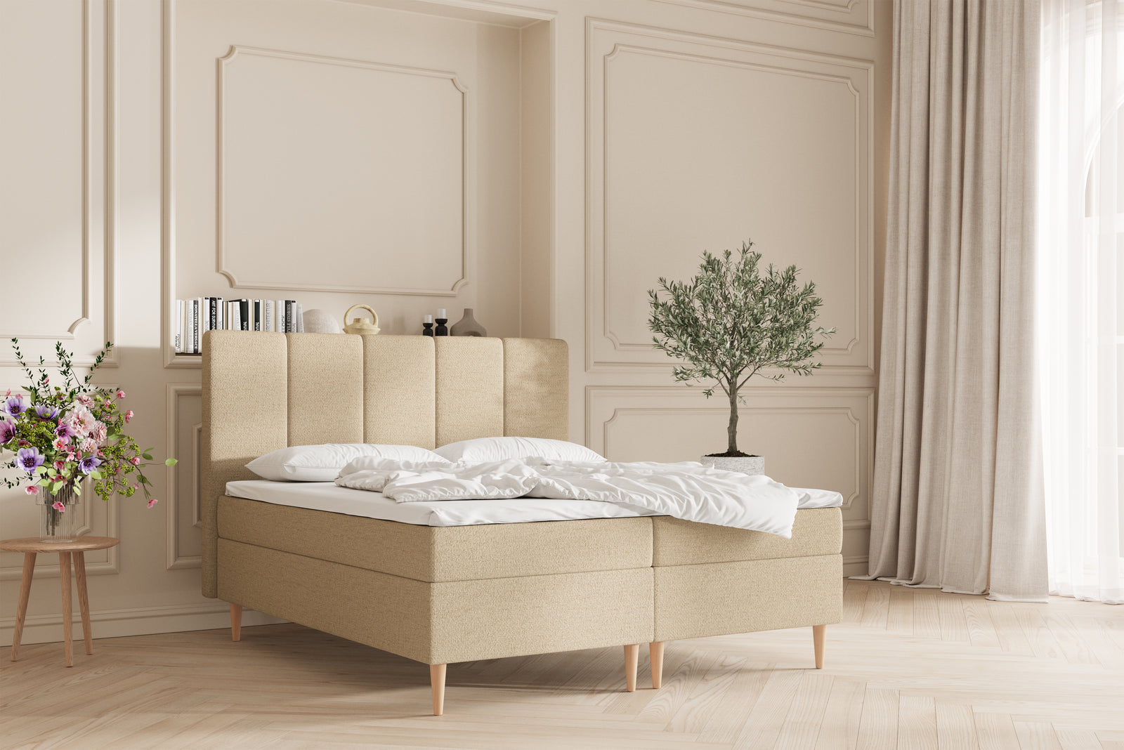 Leda opbevaringsseng - 180x200 - Sand