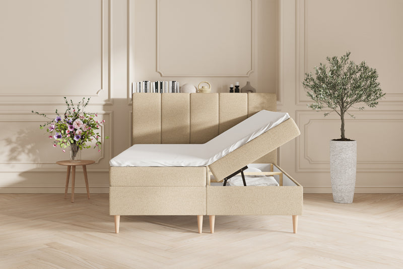 Leda opbevaringsseng - 160x200 - Sand