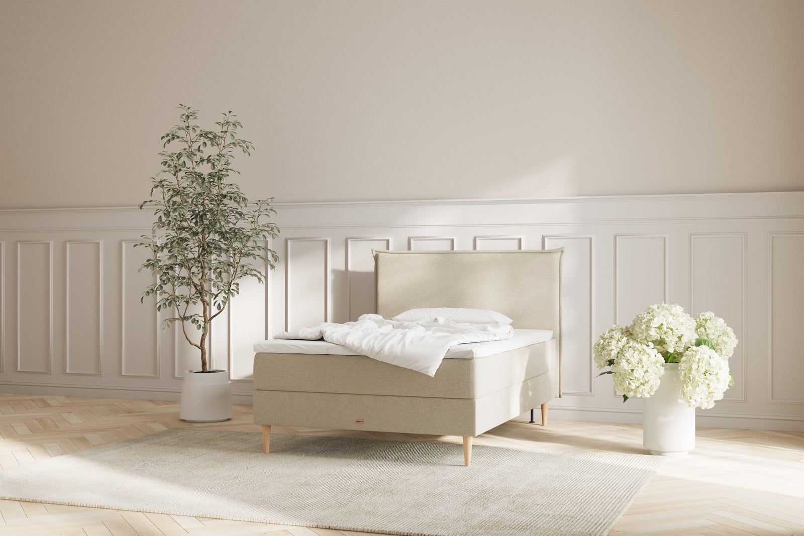 Karla Boxseng Med Opbevaring - 140x200 - Beige