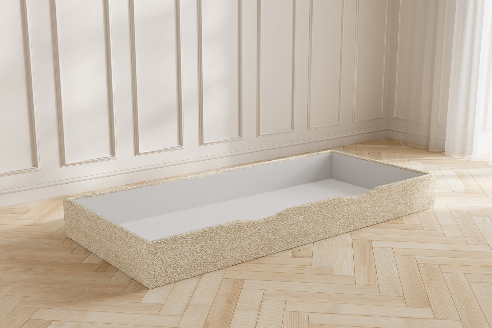 Karla Opbevaringsbox - 21 cm - 80x200 - Bouclé Creme