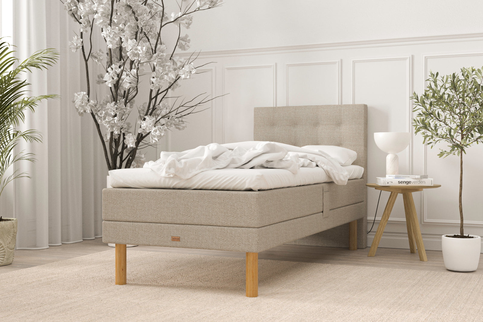 SÖVNN Deluxe Elevationsseng - 90x200 - Sand