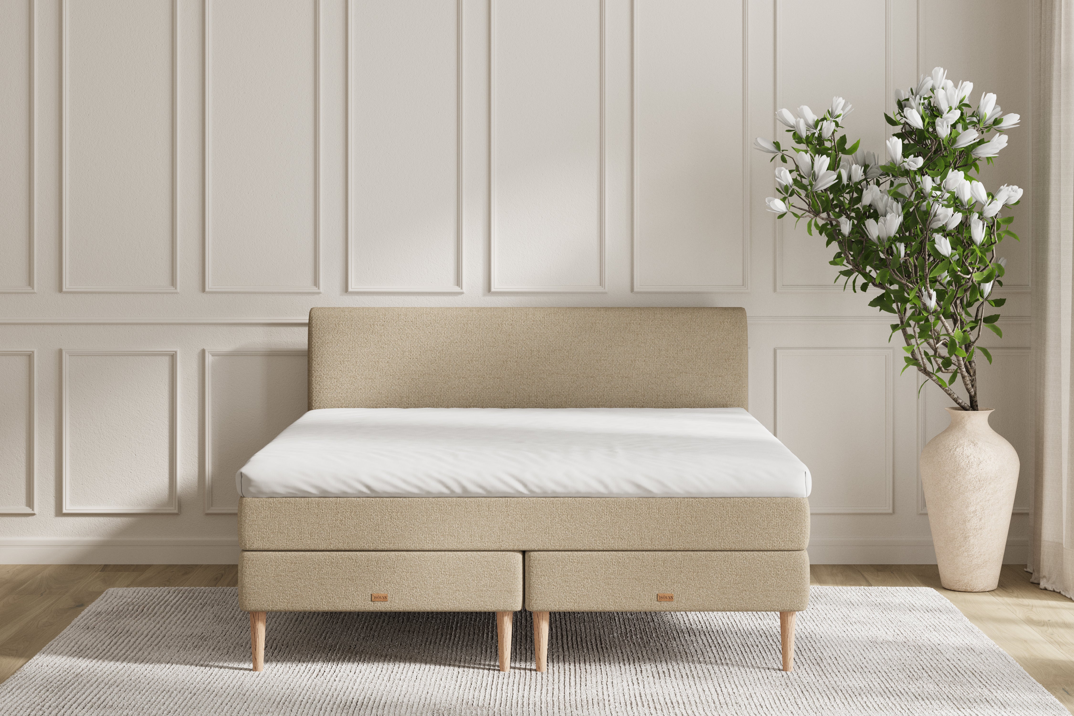 SÖVNN Elda Sengegavl - Lys beige - 120x80