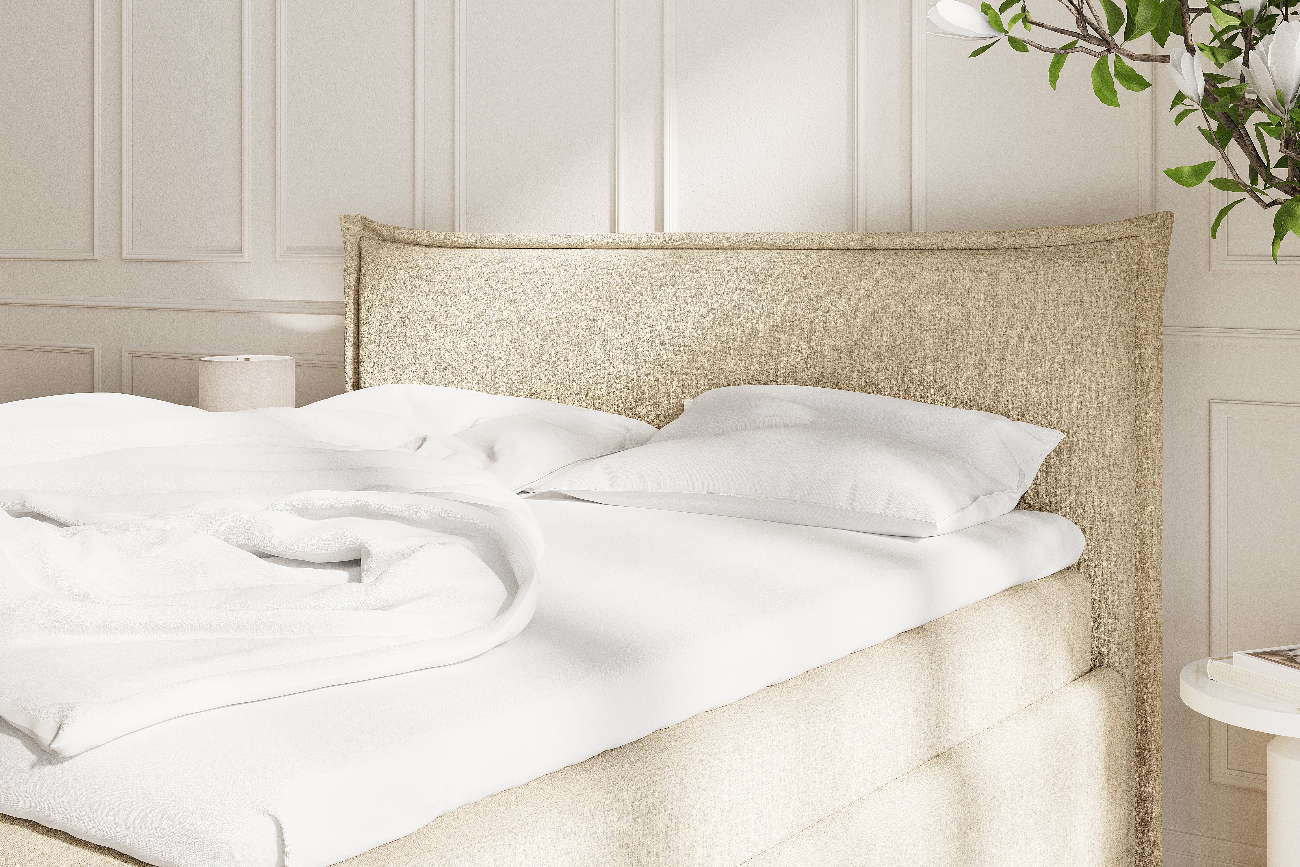 SÖVNN Elva sengeramme - 180x200 - Lys beige