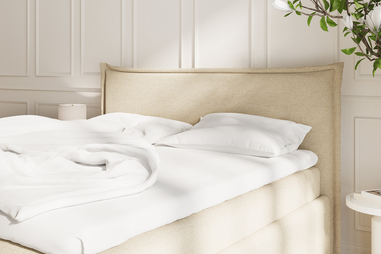SÖVNN Elva sengeramme - 180x200 - Lys beige