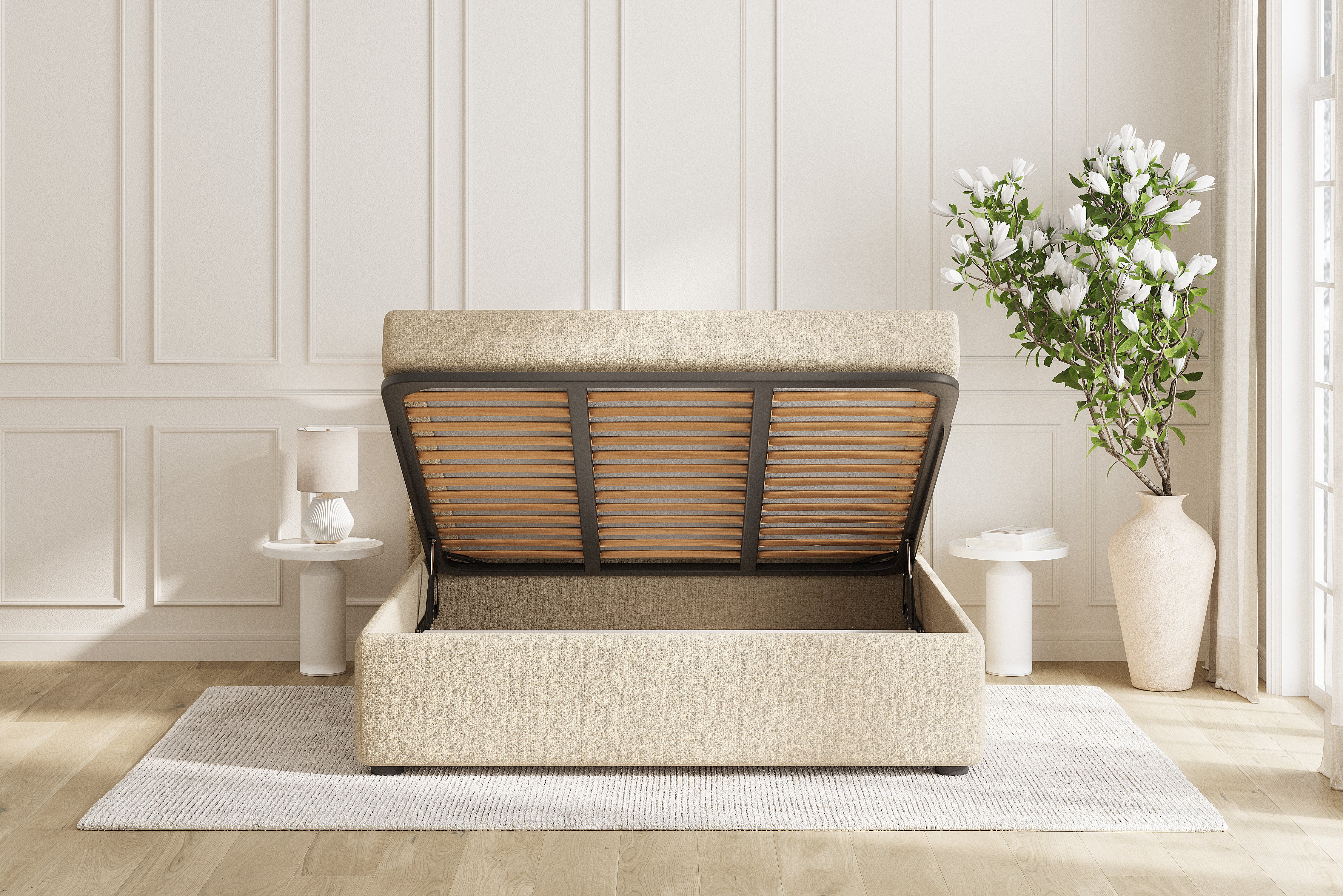 SÖVNN Elva sengeramme - 180x200 - Lys beige