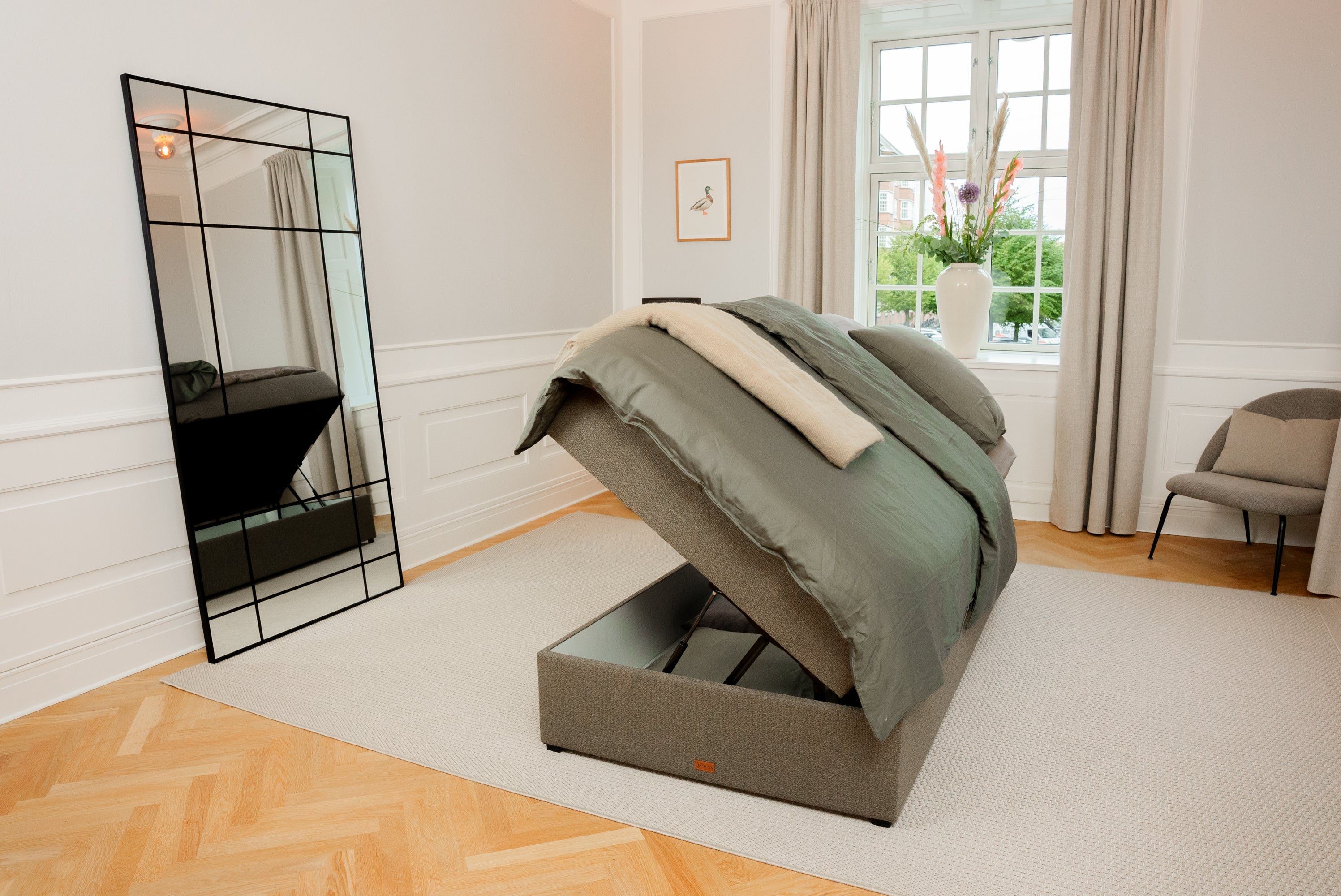 SÖVNN Xtra Boxseng Med Opbevaring - 180x200 - Grå