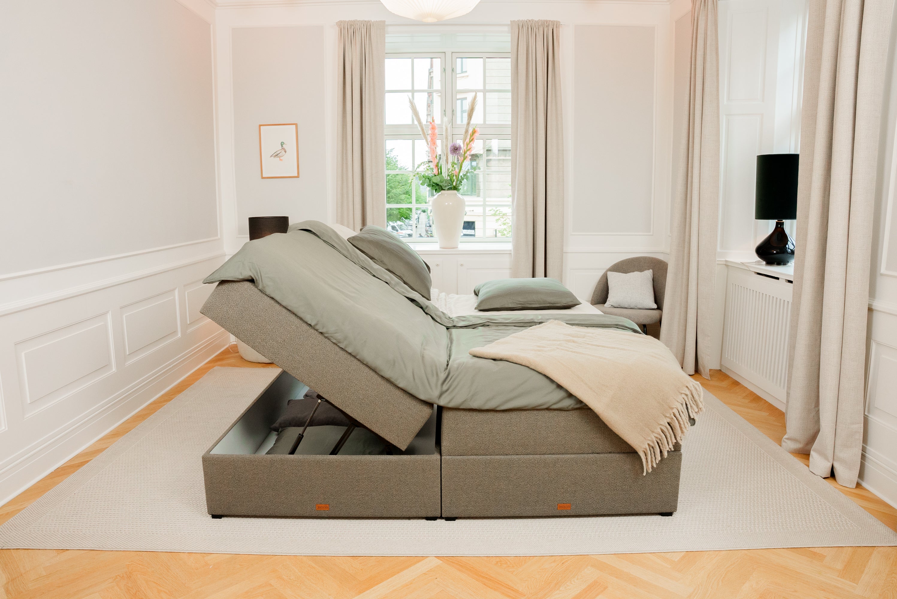 SÖVNN Vera Boxseng Med Opbevaring - 160x200 - Grå