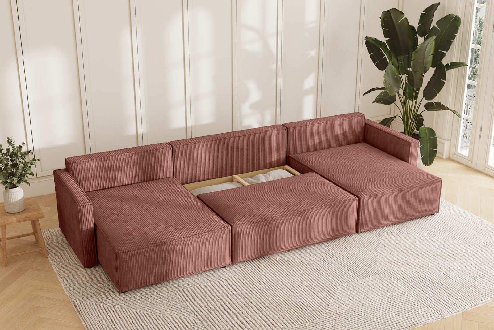 Karlo Sovesofa U XL - Velvet Blush