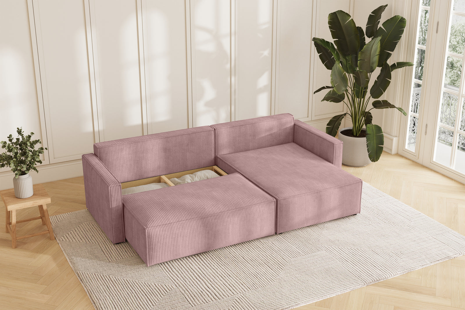 Karlo Sovesofa L XL - Velvet Rose