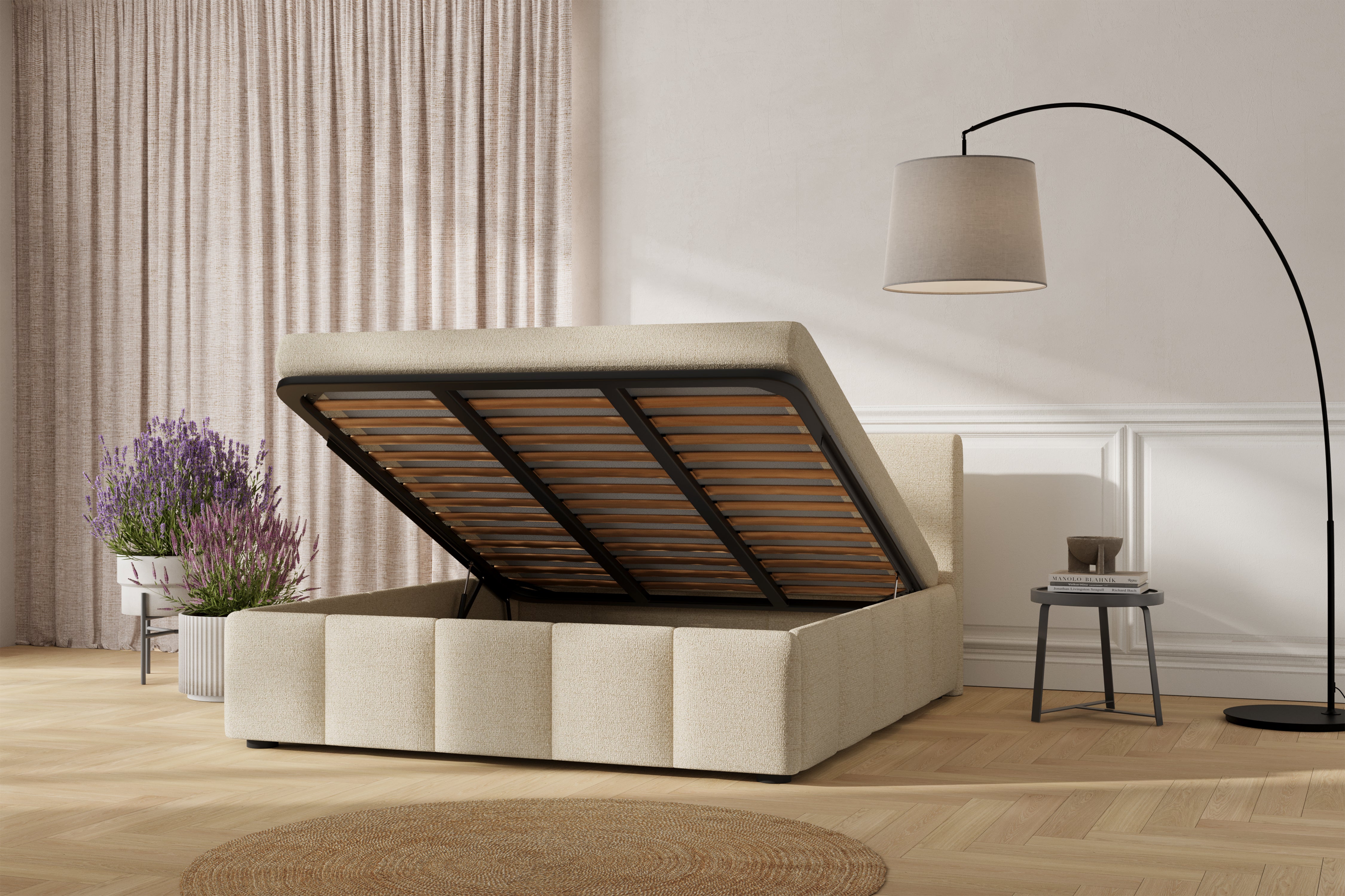 SÖVNN Keva sengeramme - 180x200 - Lys beige