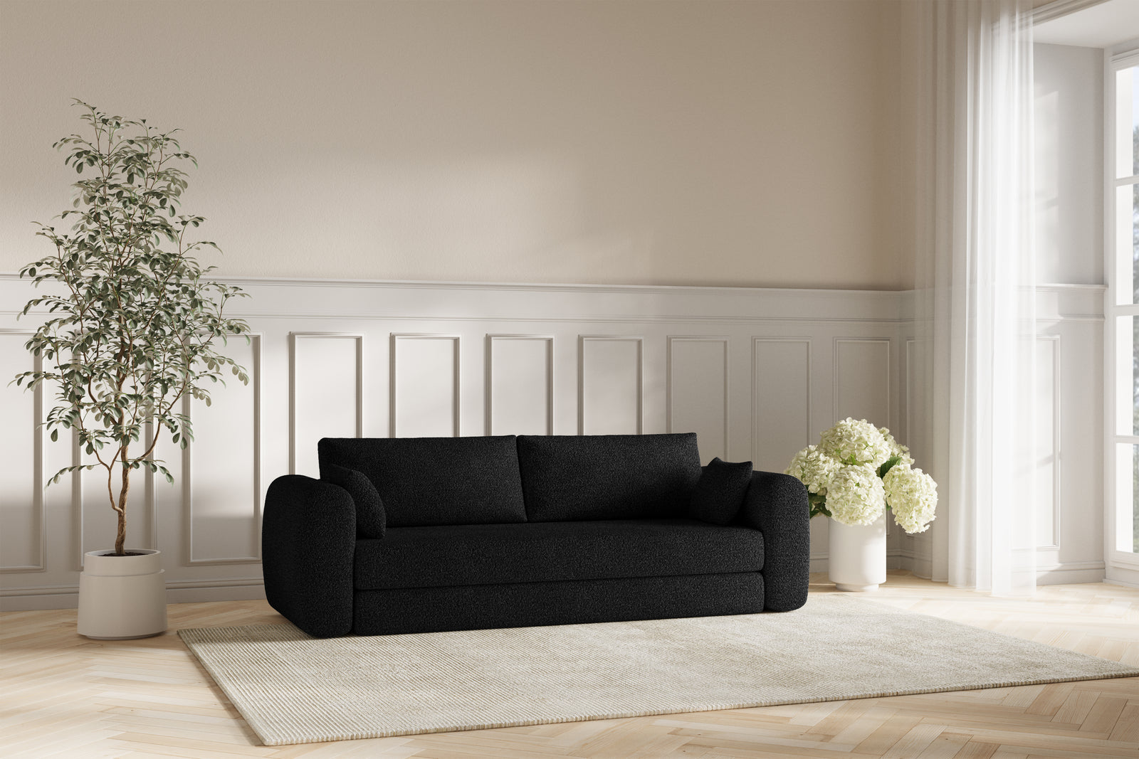 Lea Sovesofa - Bouclé Black