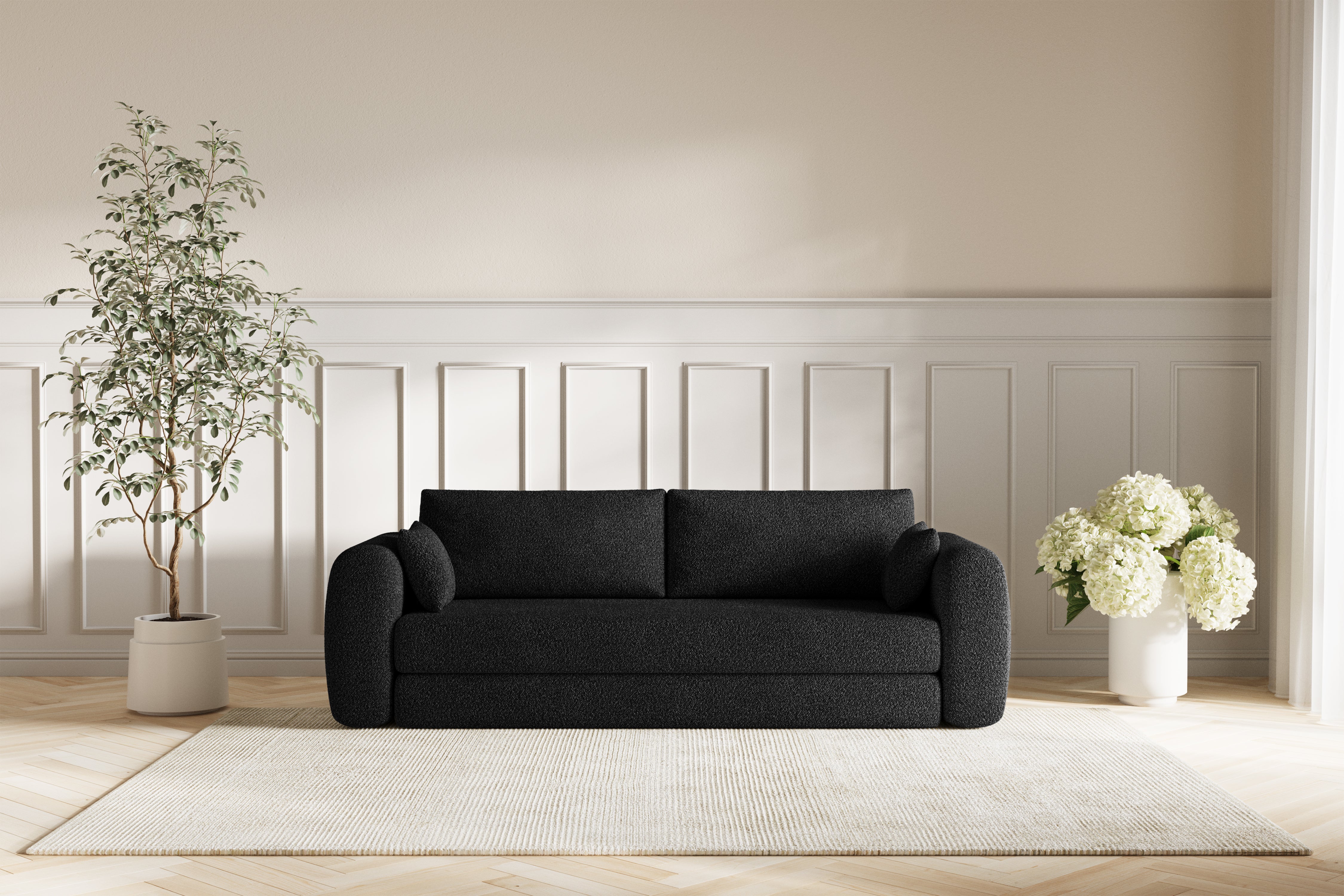 Lea Sovesofa - Bouclé Black