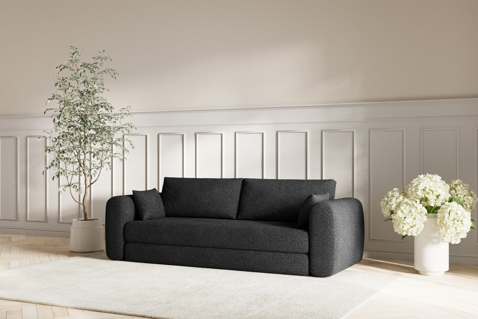 Lea Sovesofa - Bouclé Black