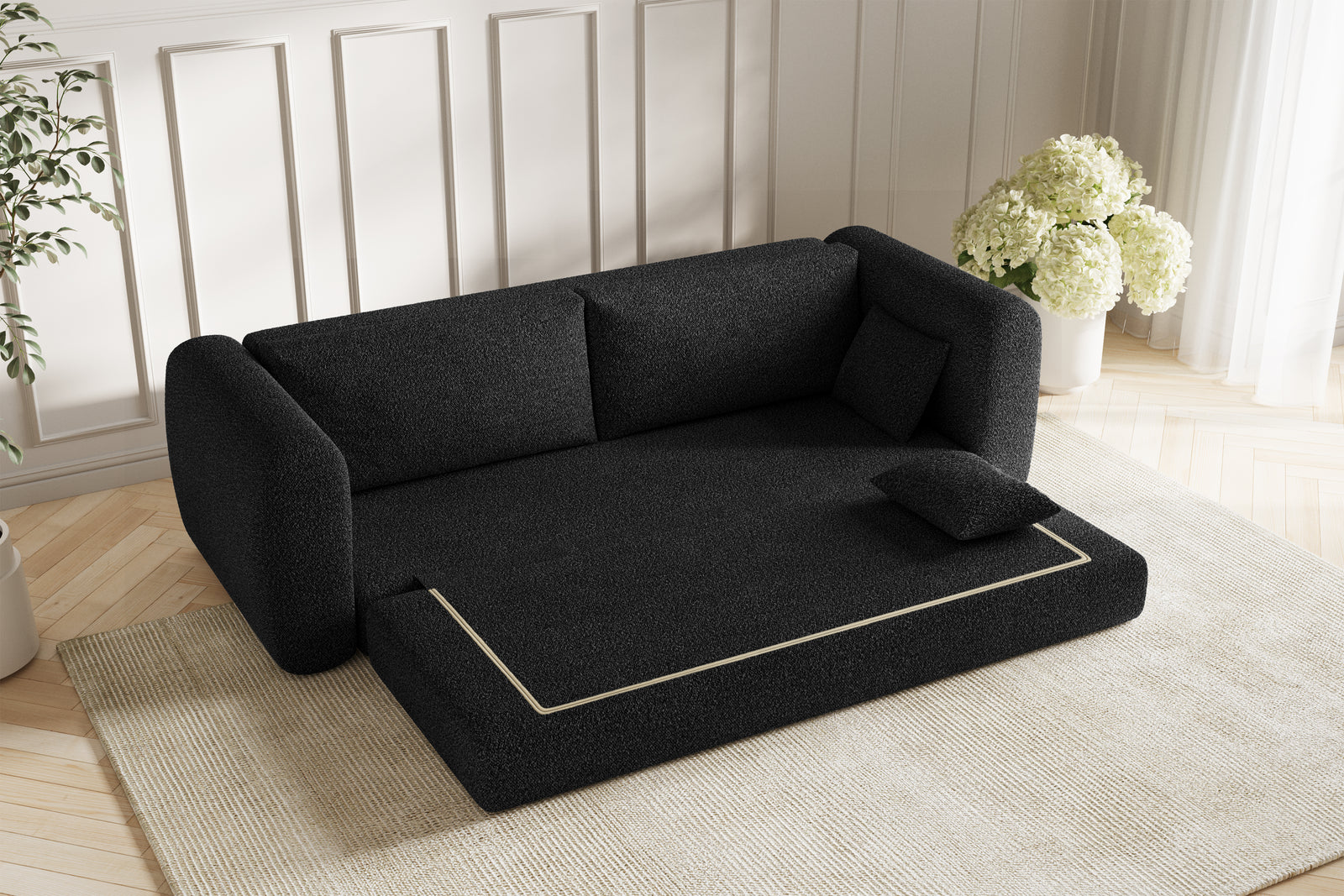 Lea Sovesofa - Bouclé Black
