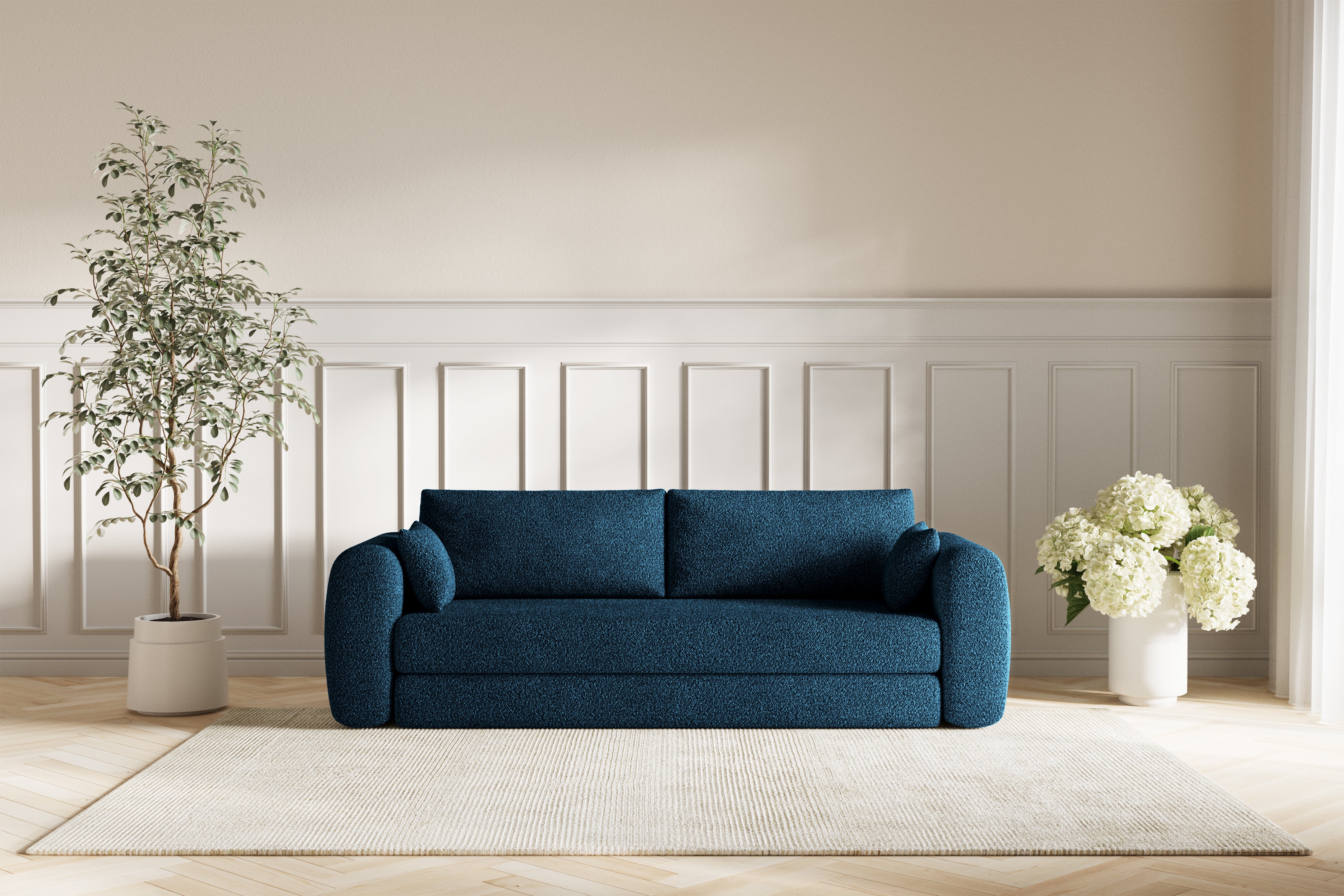 Lea Sovesofa - Bouclé Deep Blue