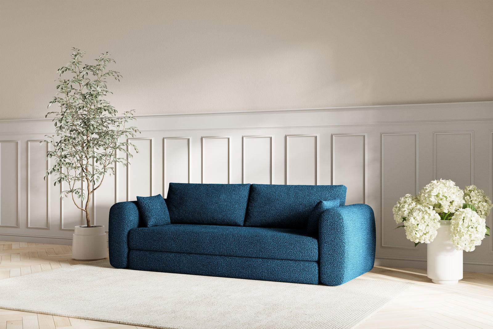 Lea Sovesofa - Bouclé Deep Blue