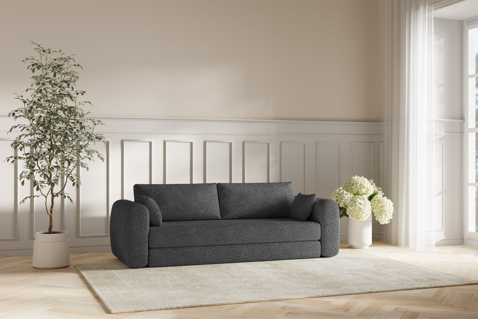 Lea Sovesofa - Bouclé Grey