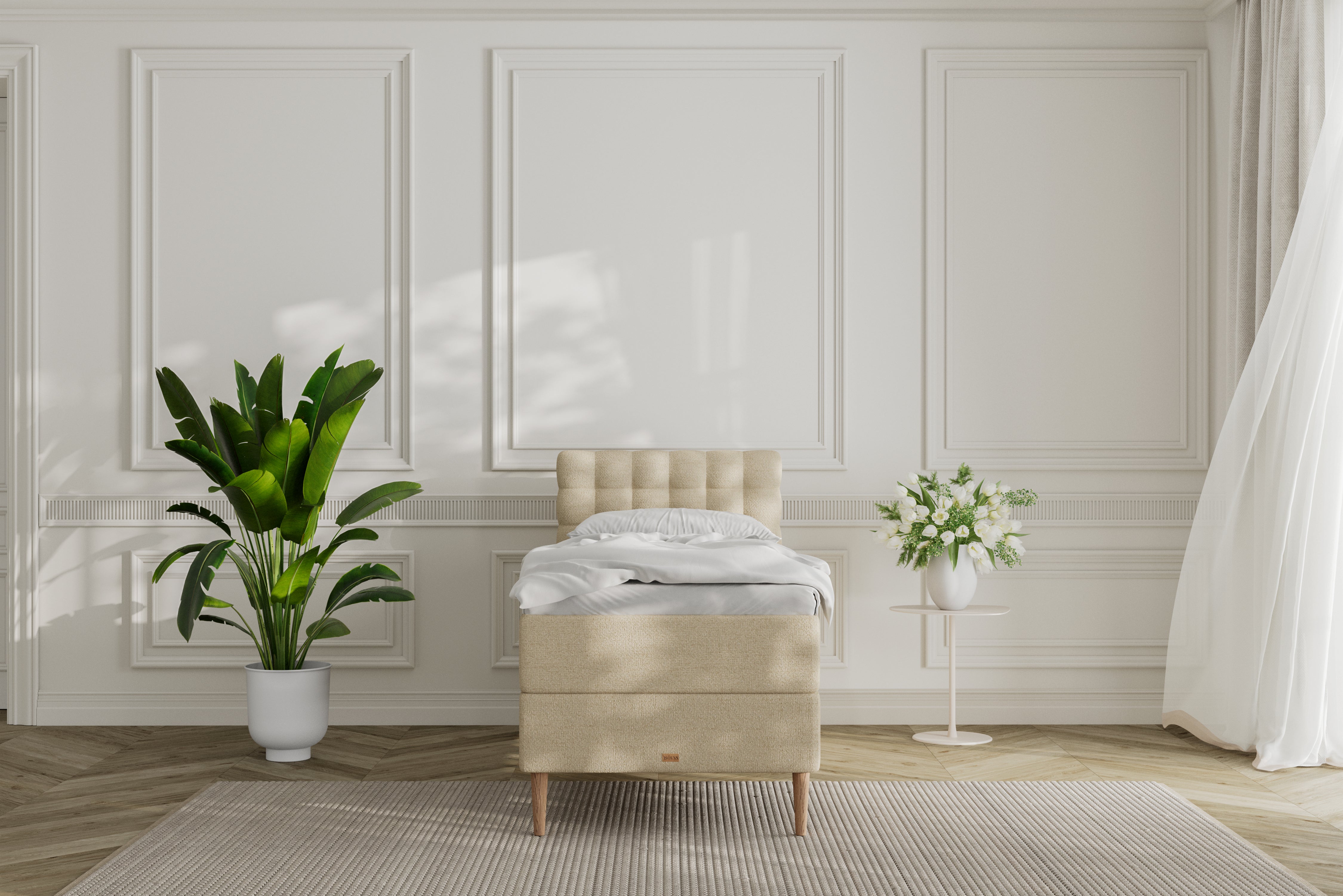 SÖVNN Mira Kontinentalseng - 90x200 - Lys Beige