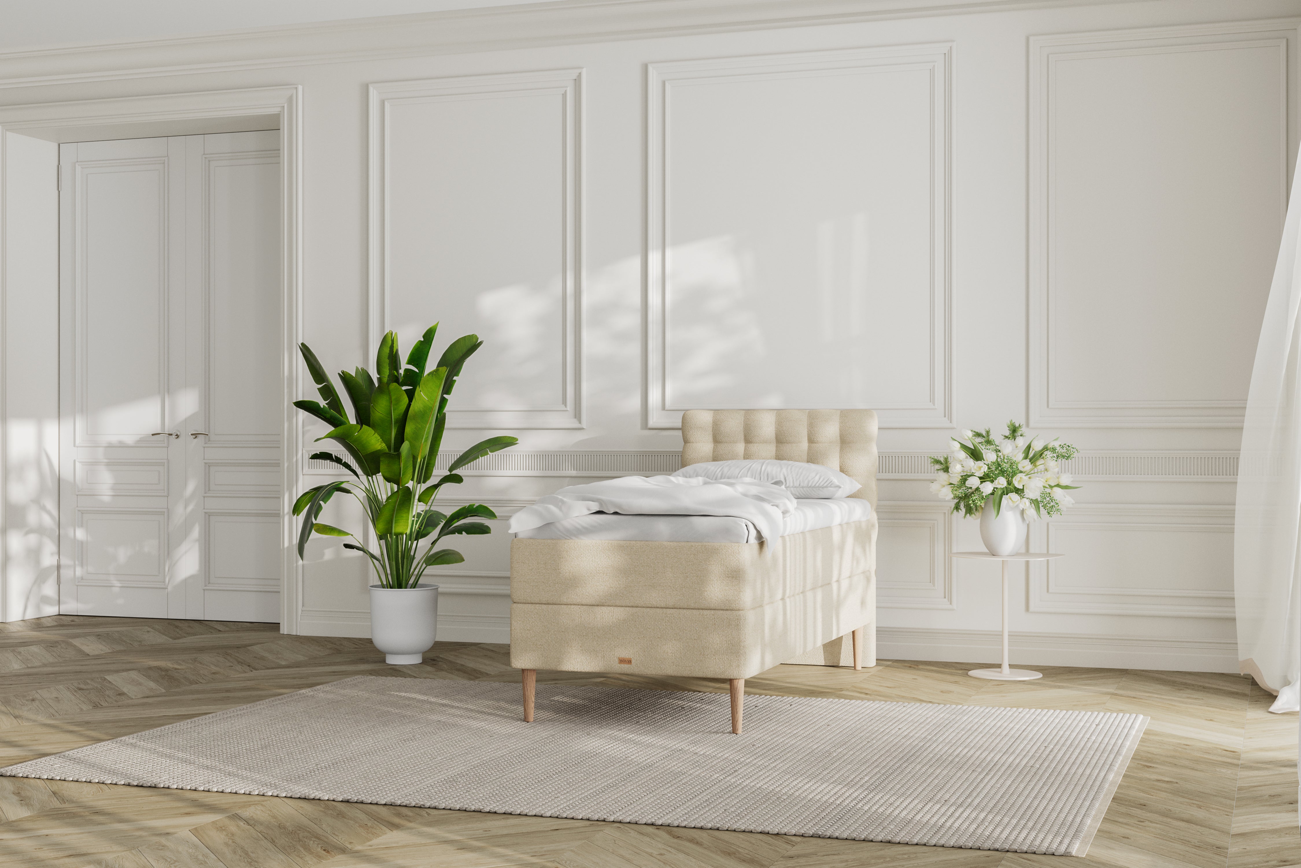 SÖVNN Mira Kontinentalseng - 90x200 - Lys Beige
