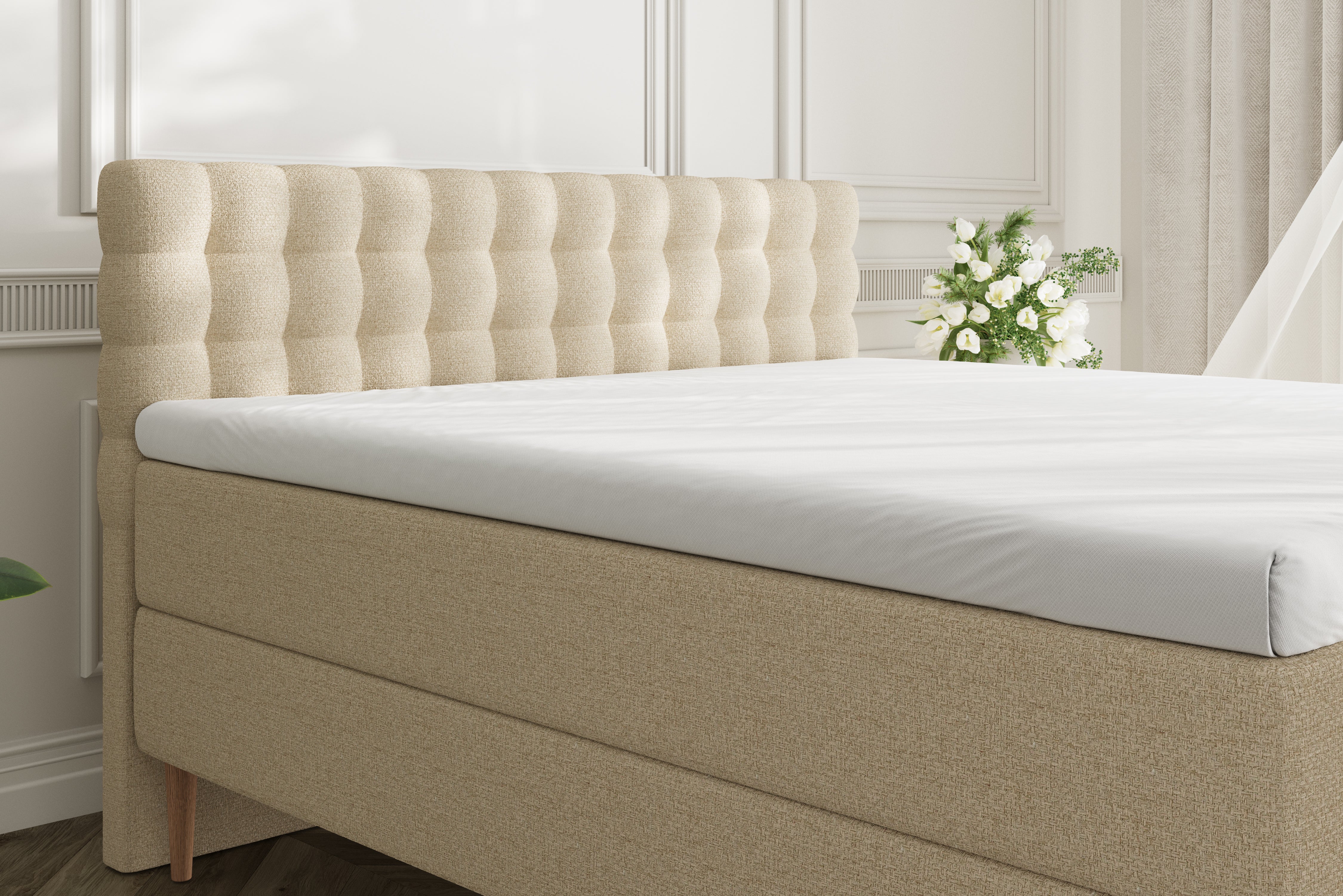 SÖVNN Mira Kontinentalseng - 140x200 - Lys Beige