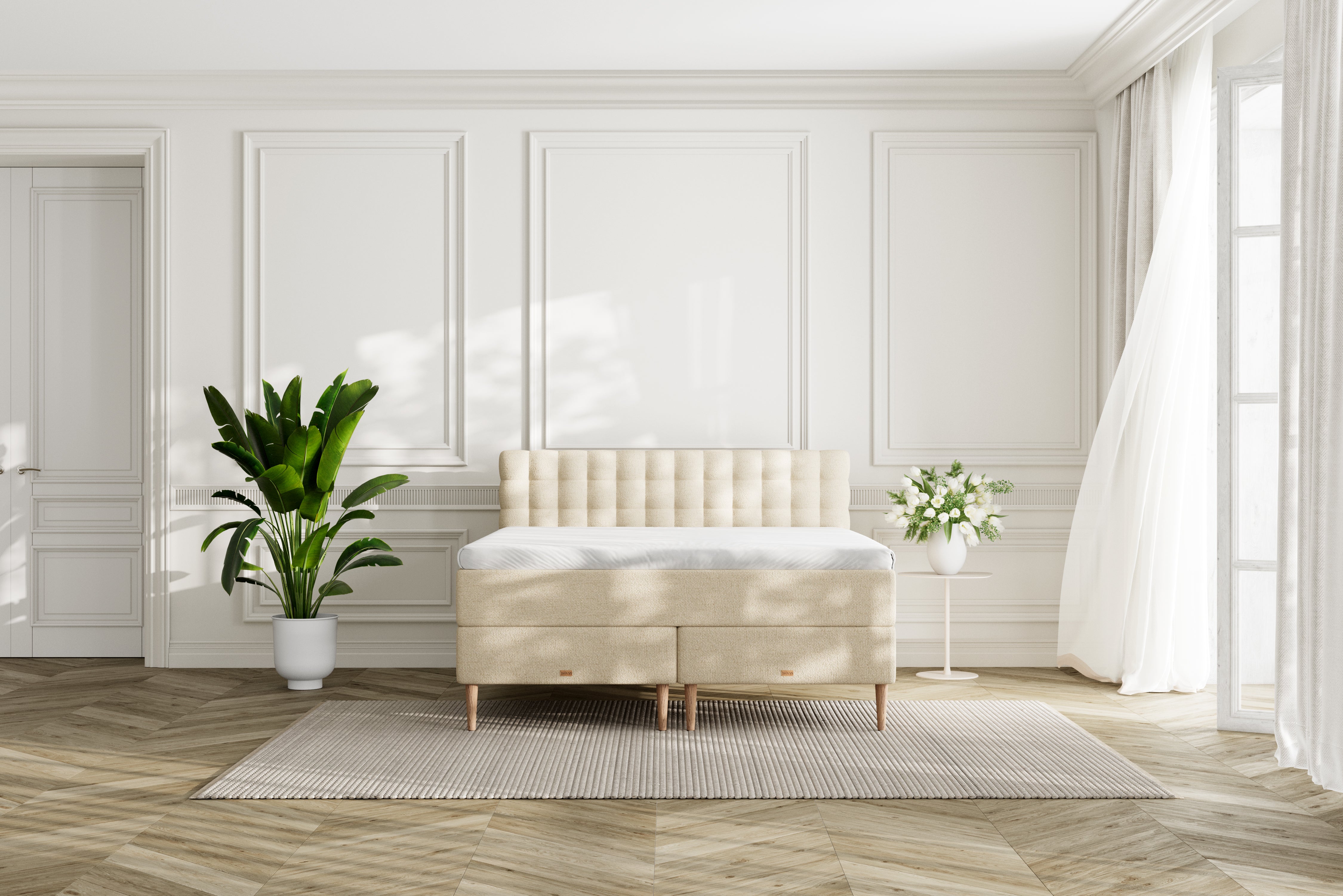 SÖVNN Mira Kontinentalseng - 120x200 - Lys Beige