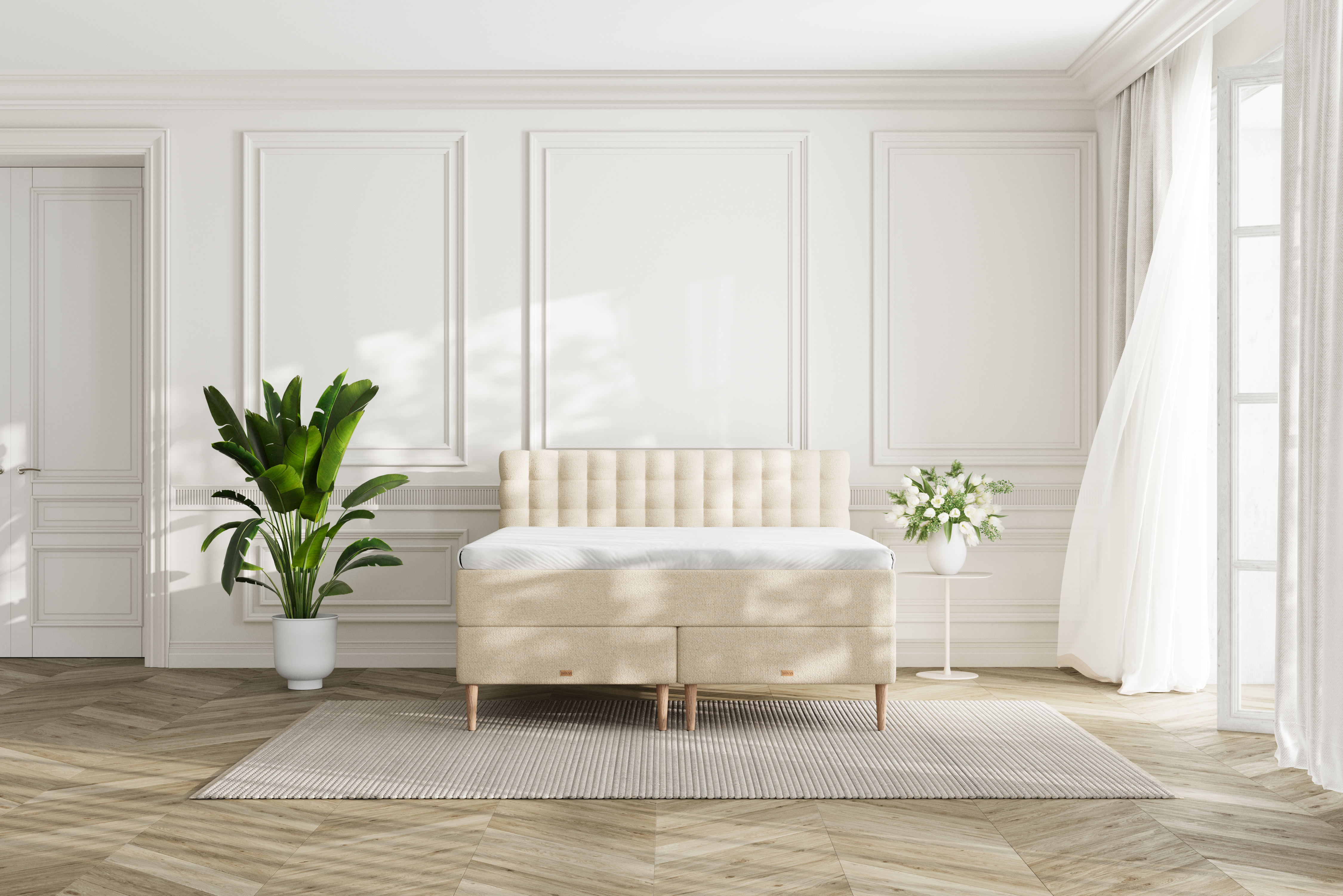 SÖVNN Mira Kontinentalseng - 140x200 - Lys Beige