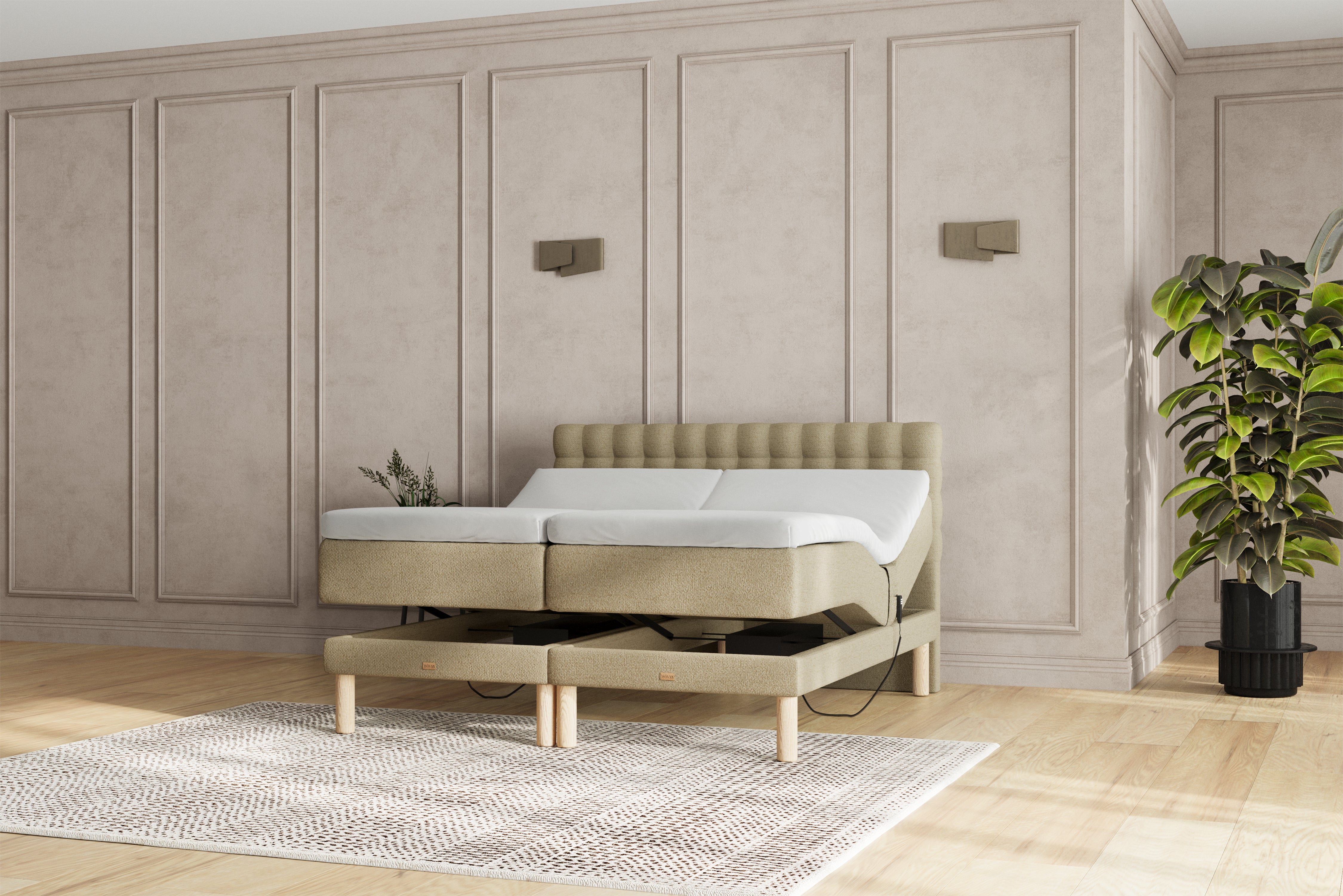 SÖVNN Naja Elevationsseng - 180x200 - Sand