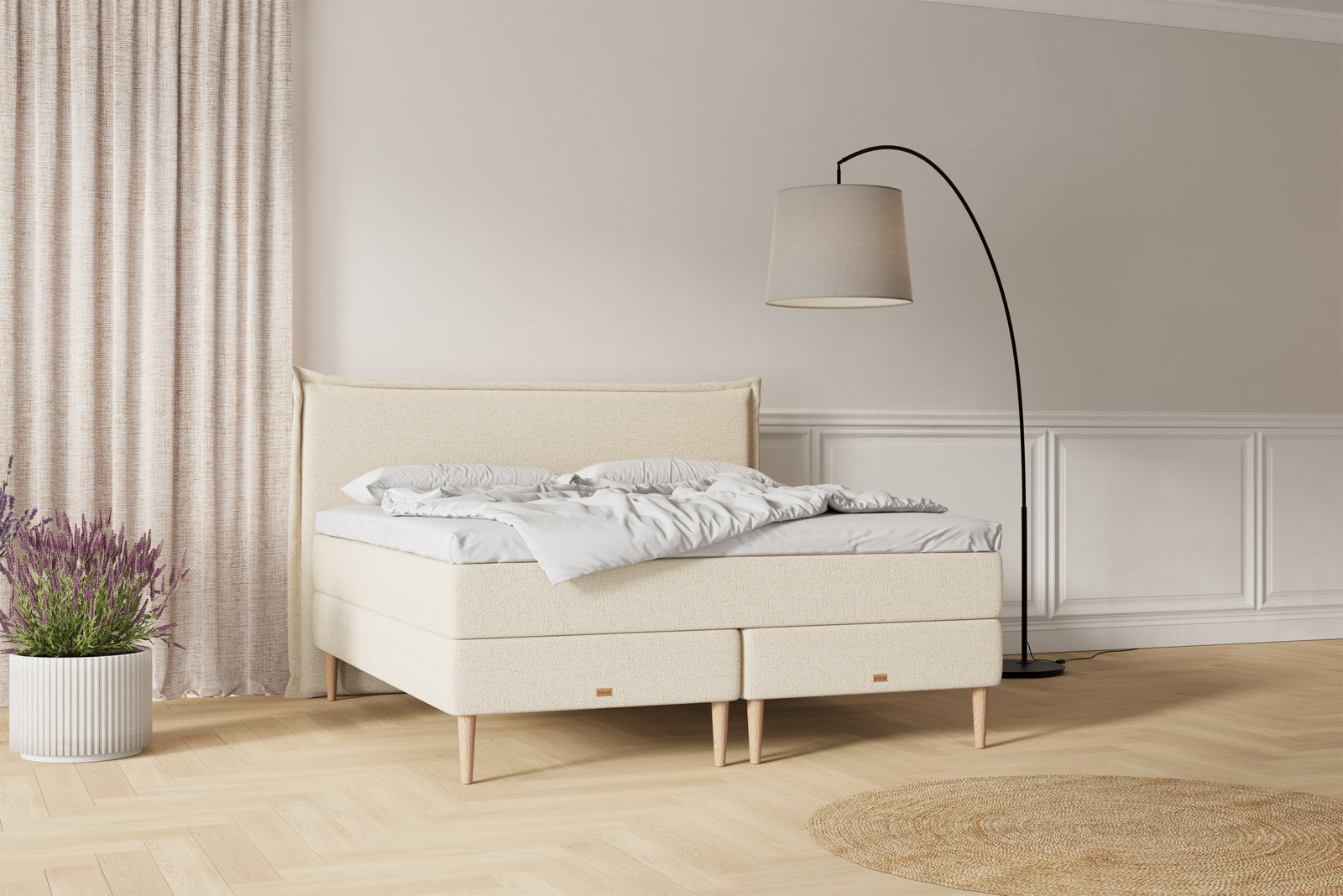 SÖVNN Nala Kontinentalseng - 180x200 - Lys Beige