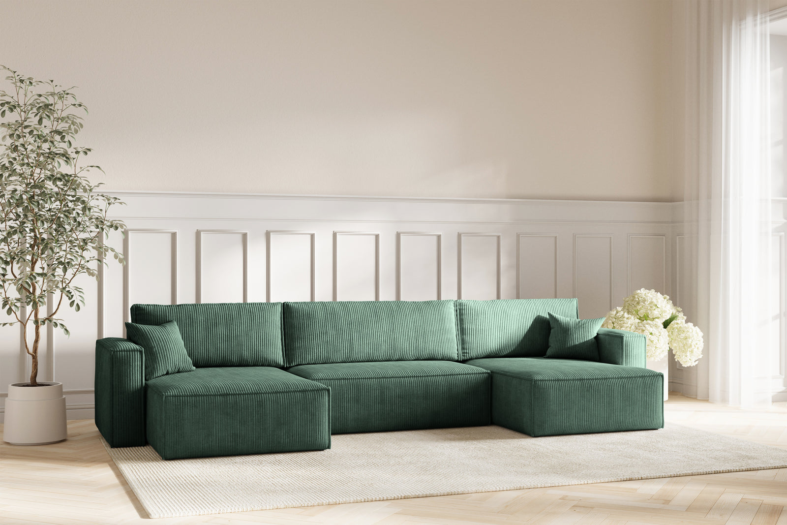 Neo Sovesofa U XL - Velvet Green