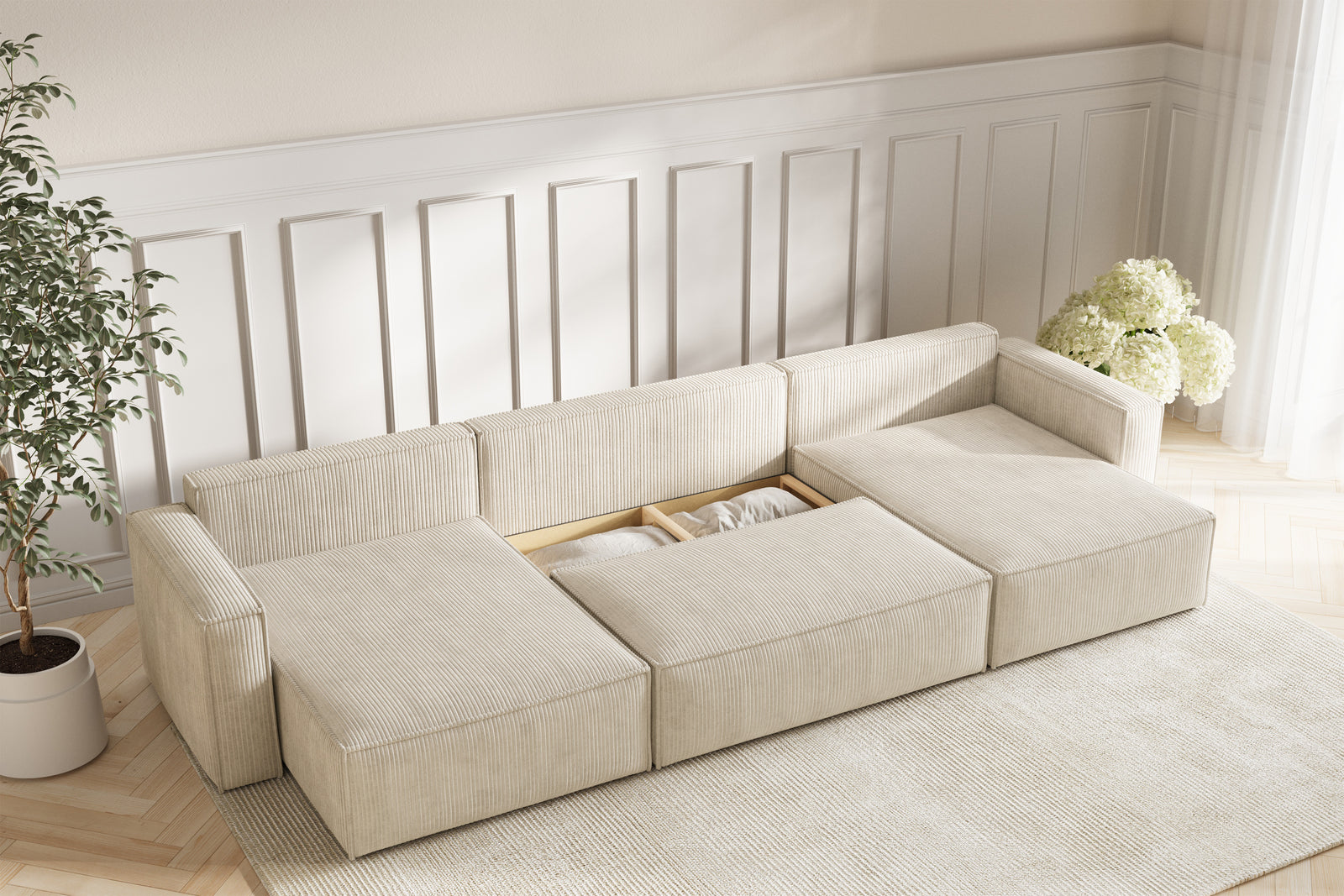 Neo Sovesofa U XL - Velvet Ivory