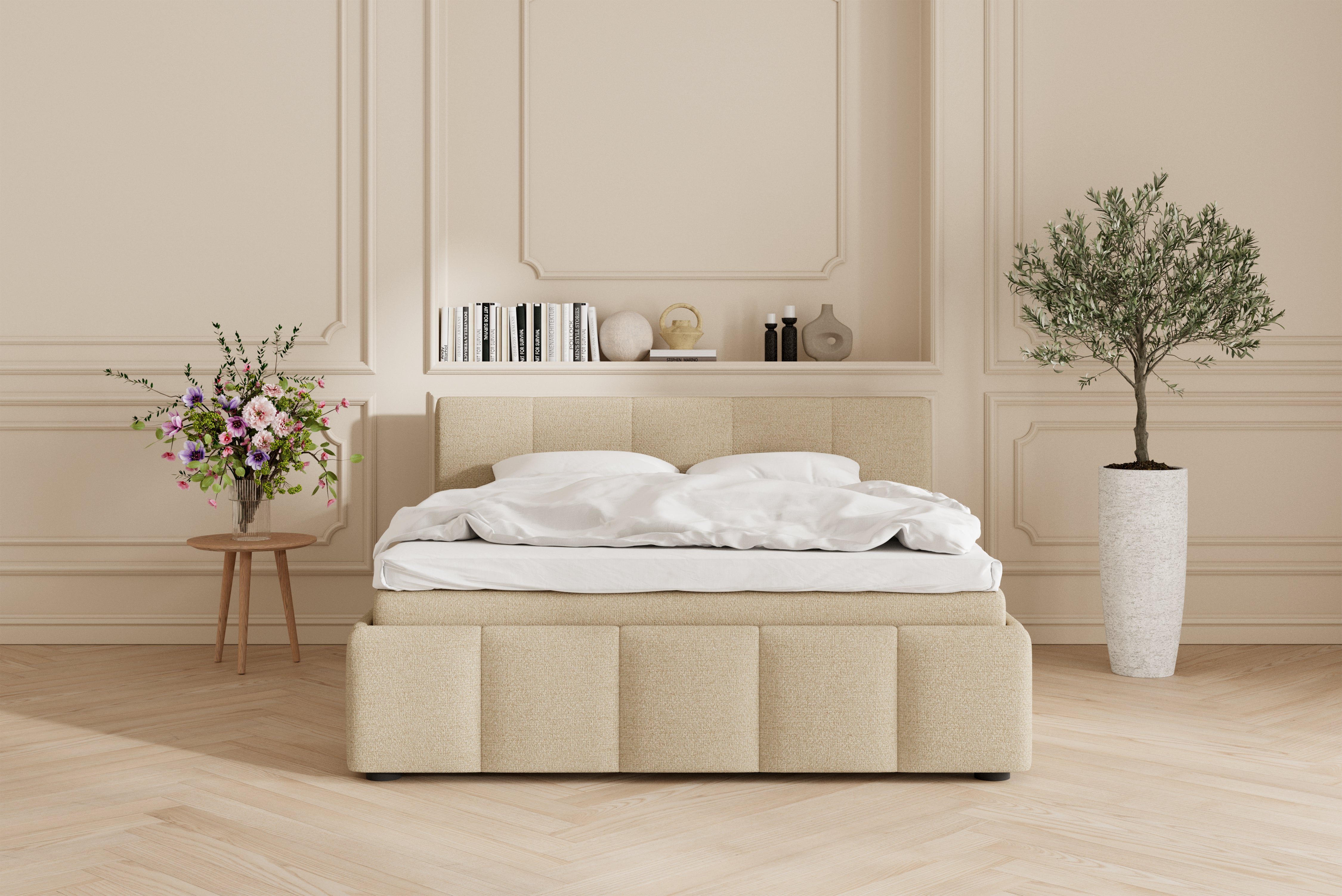 SÖVNN Neva sengeramme - 180x200 - Lys beige