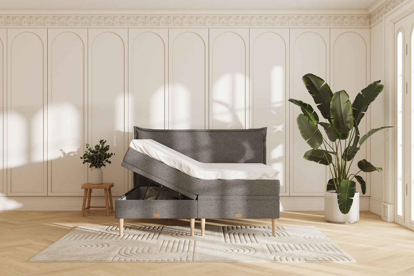 Noor Opbevaringsseng - 180x200 - grey