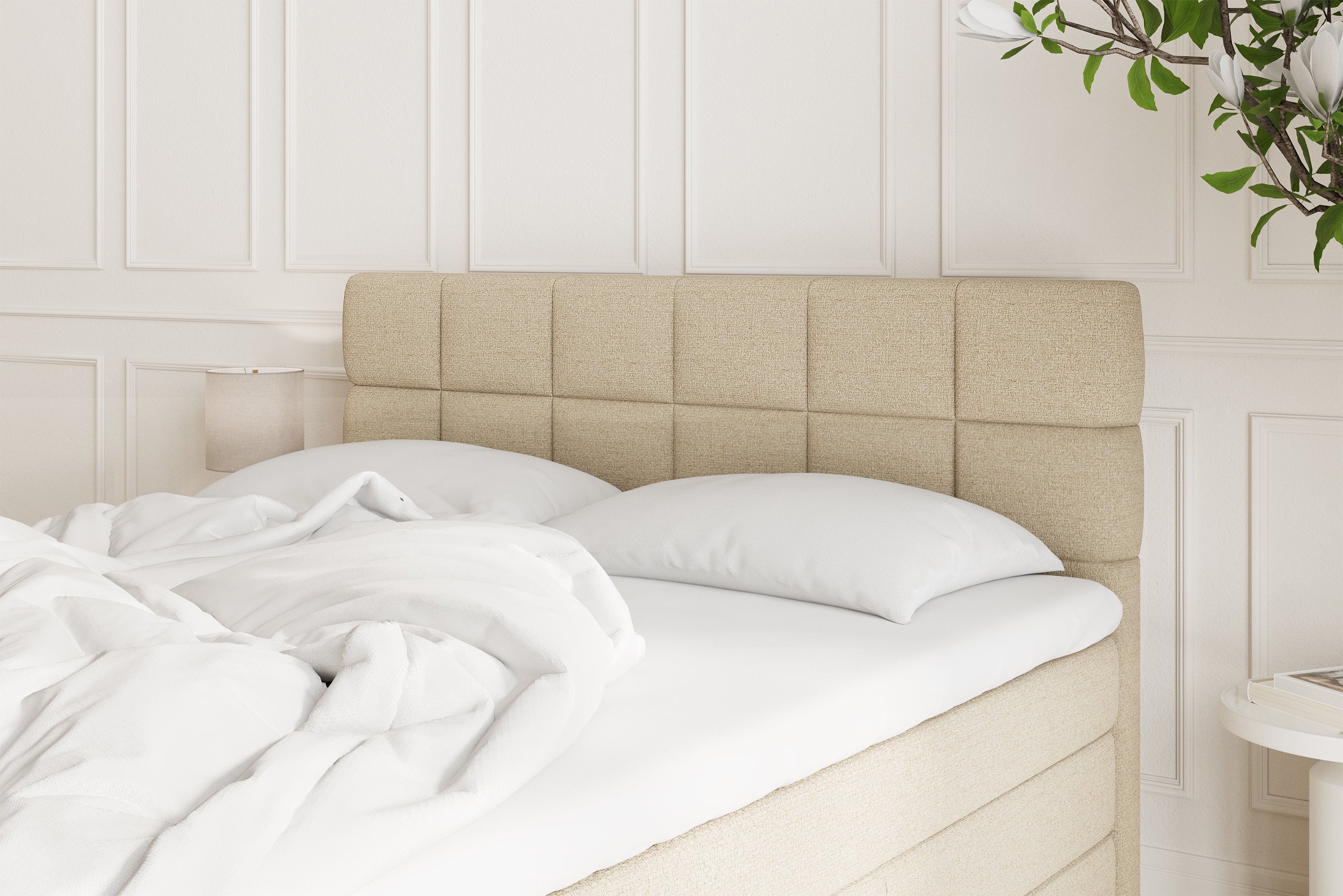 SÖVNN Osva Elevationsseng - 180x200 - Lys beige