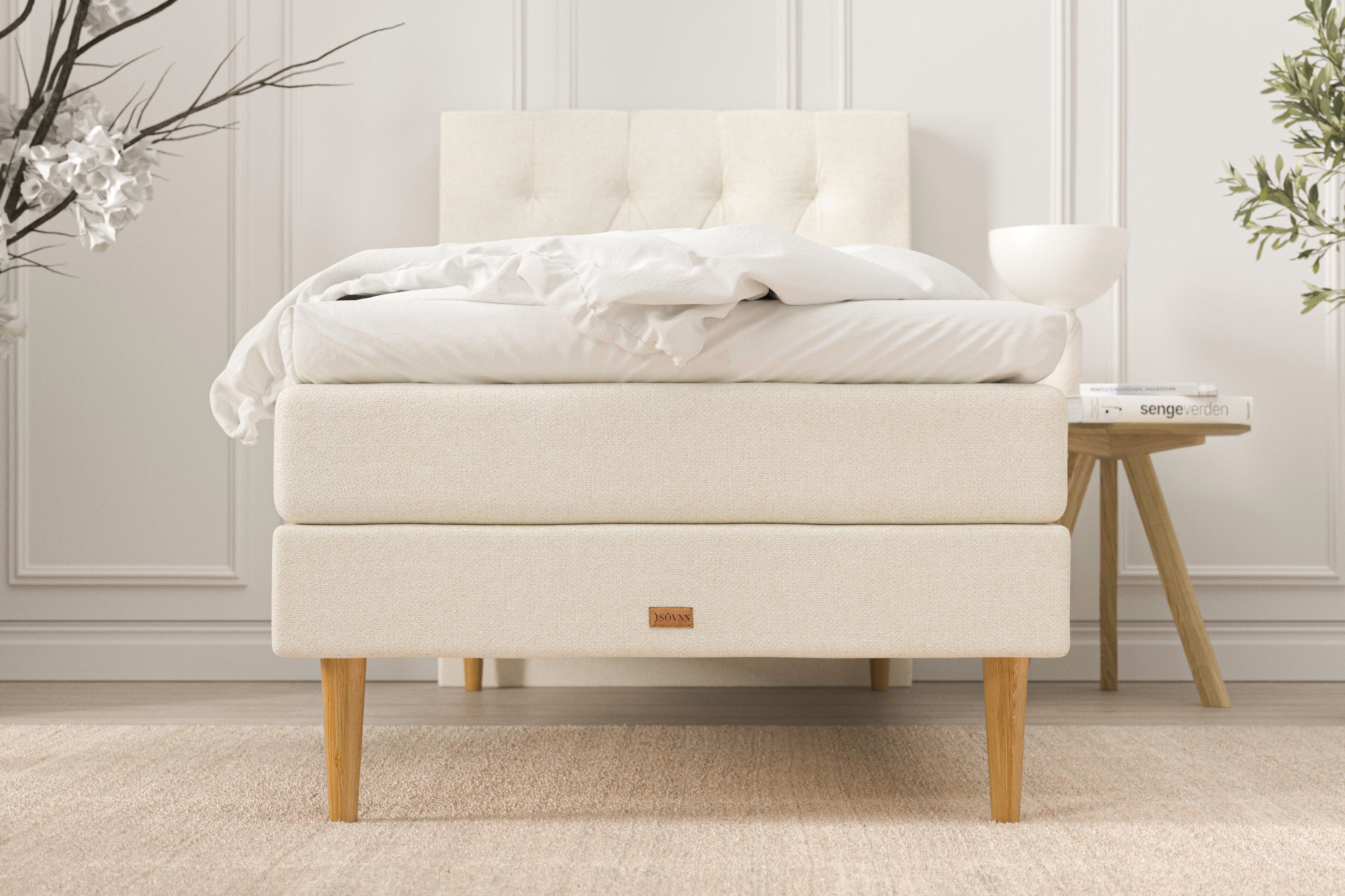 SÖVNN Emma Kontinentalseng - 90x200 - Lys beige