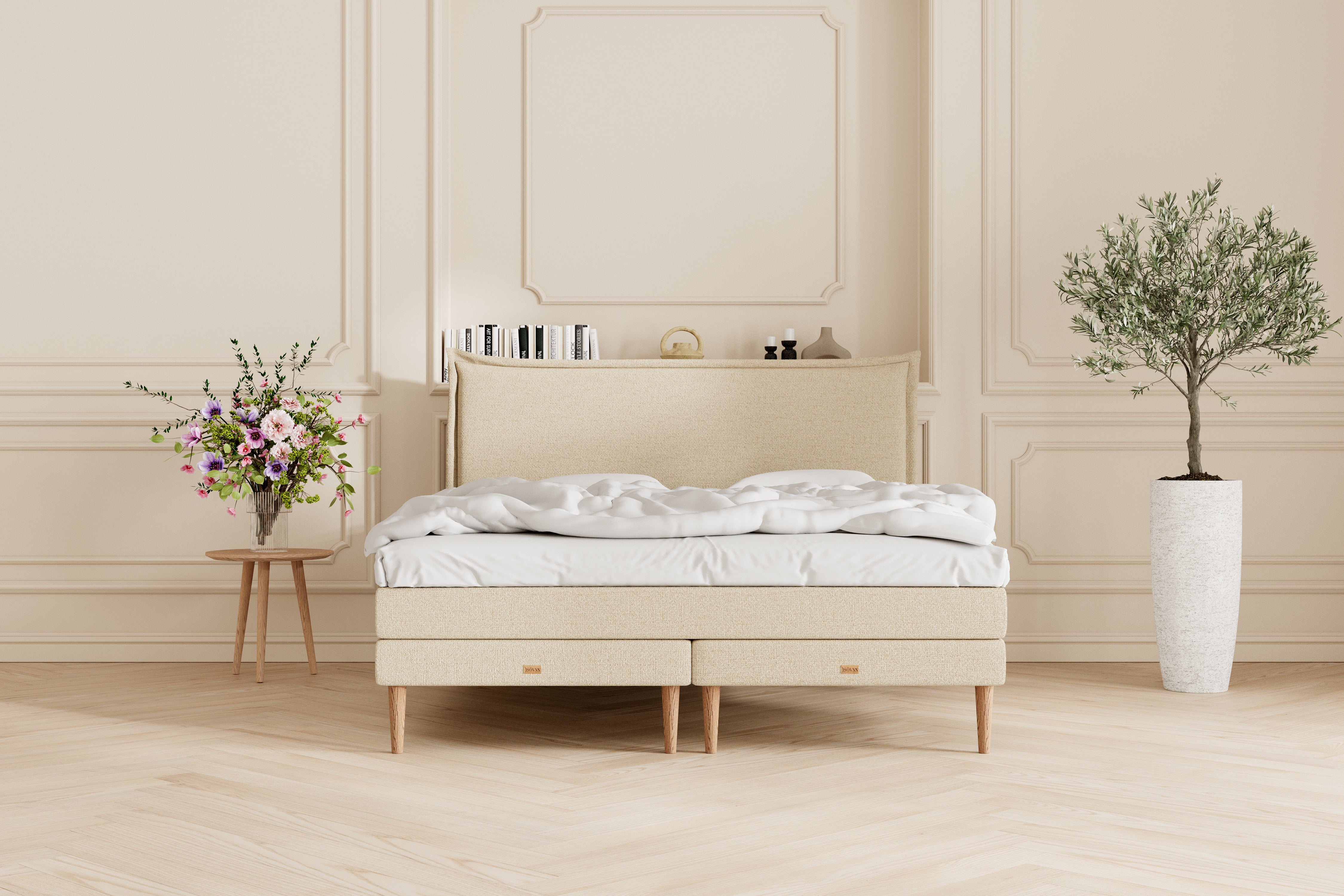 SÖVNN Prestige Kontinentalseng - 180x200 - Lys beige