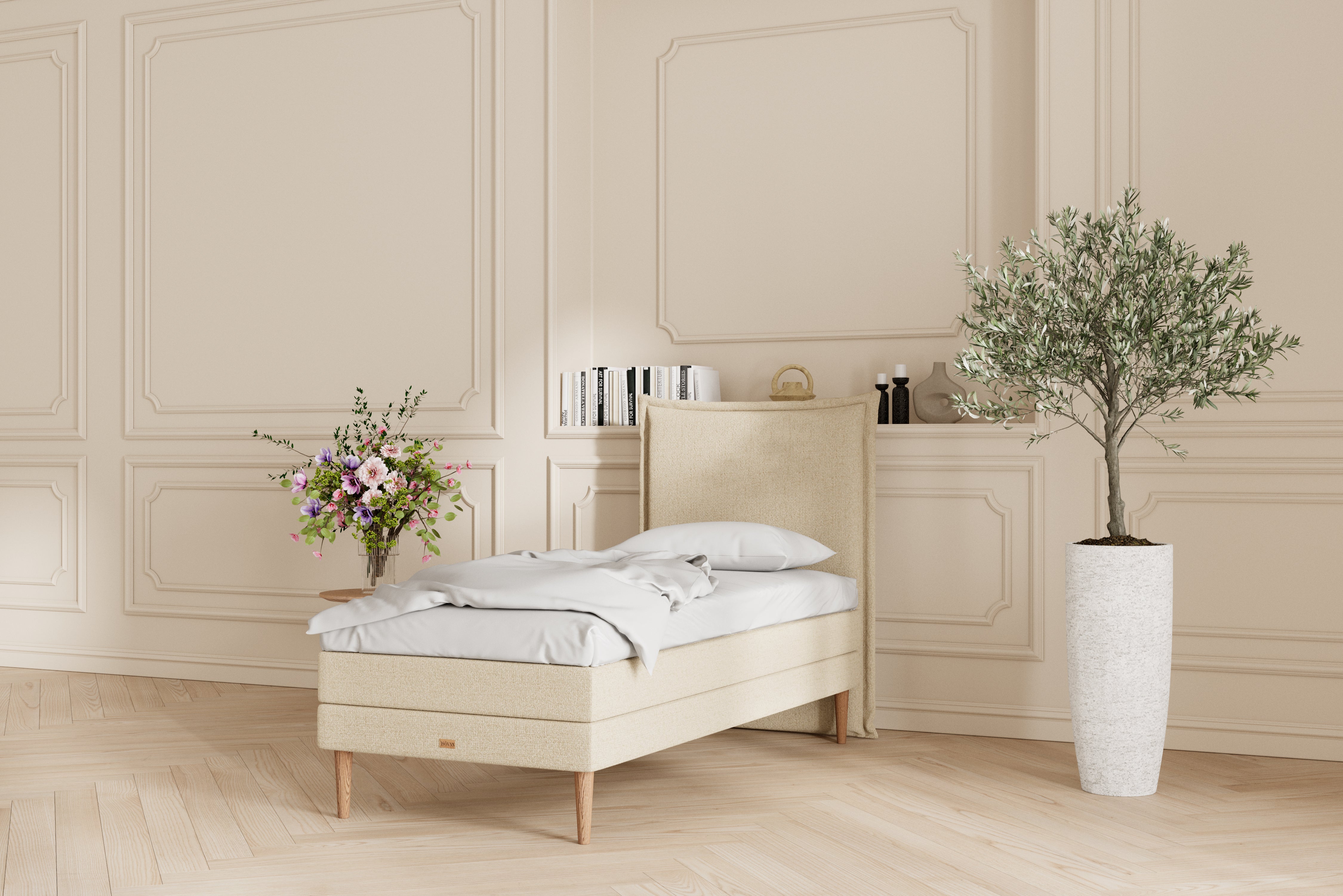 SÖVNN Prestige Kontinentalseng - 90x200 - Lys beige
