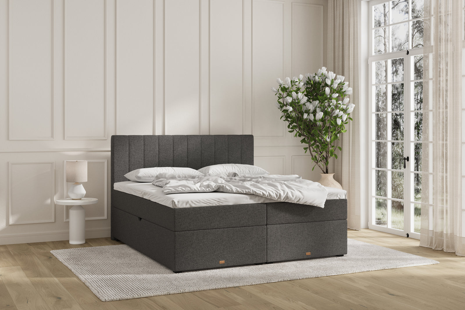 SÖVNN Ronja Boxseng Med Opbevaring - 180x200 - Grå