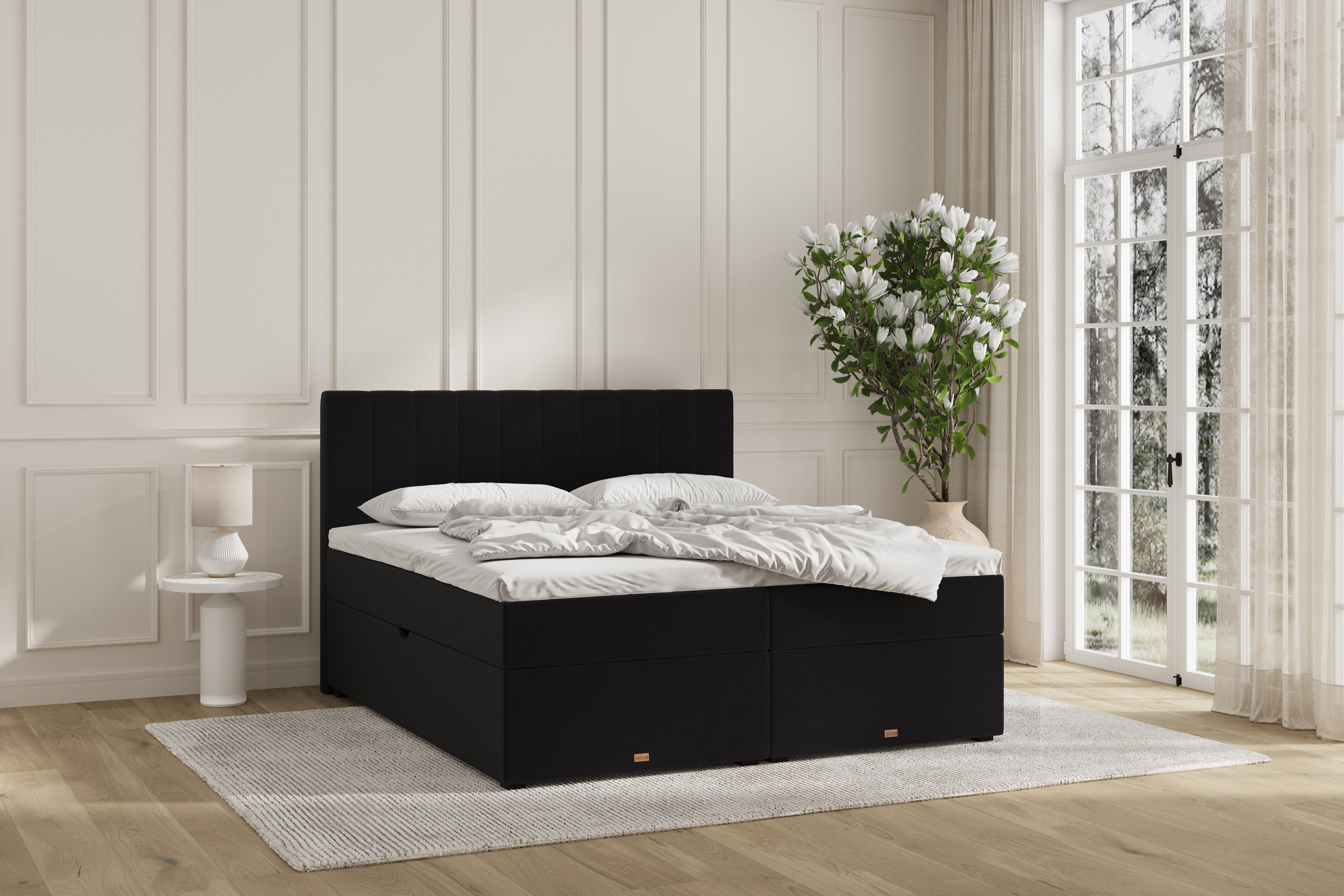 SÖVNN Ronja Boxseng Med Opbevaring - 210x210 - Sort