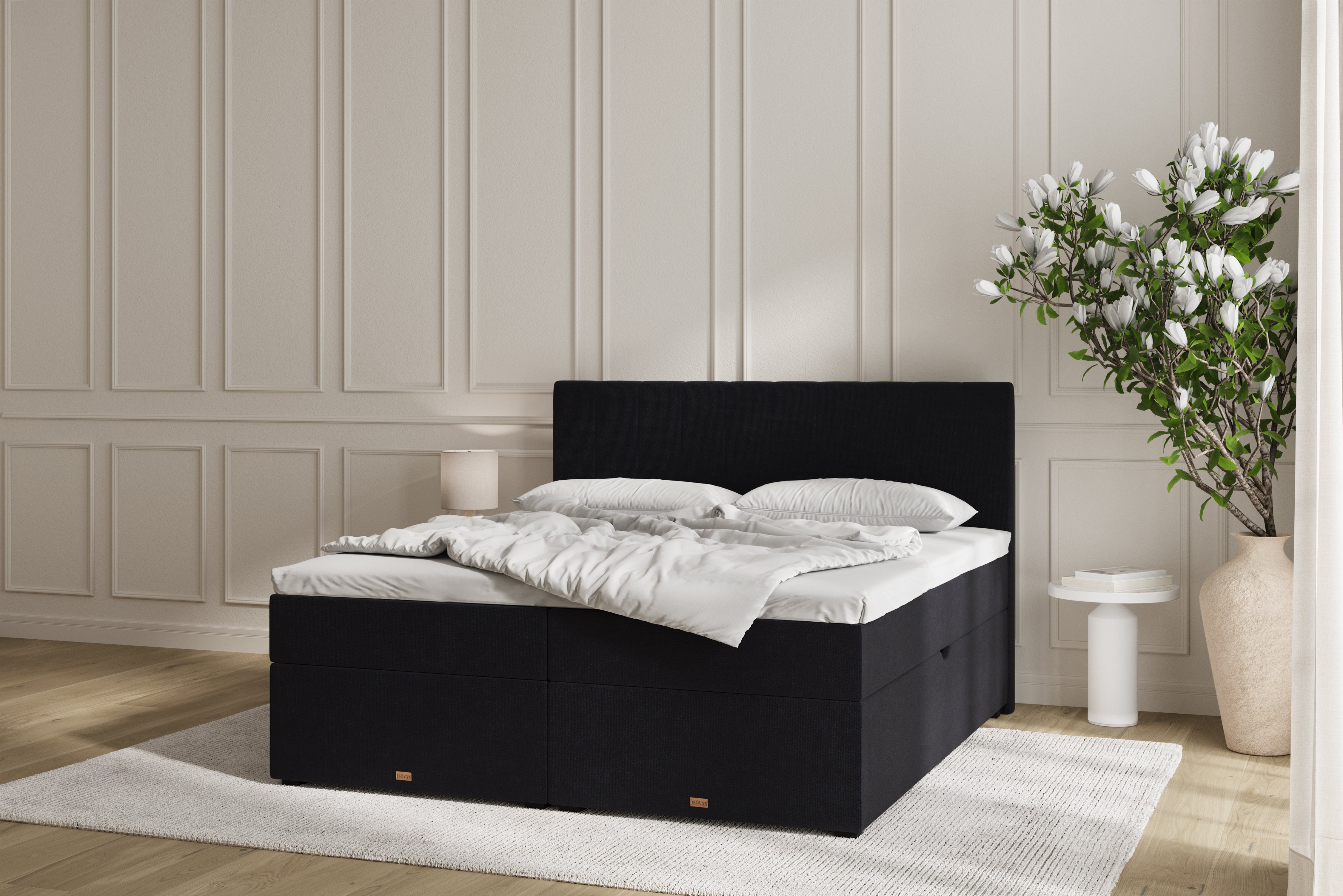 SÖVNN Ronja Boxseng Med Opbevaring - 210x210 - Sort