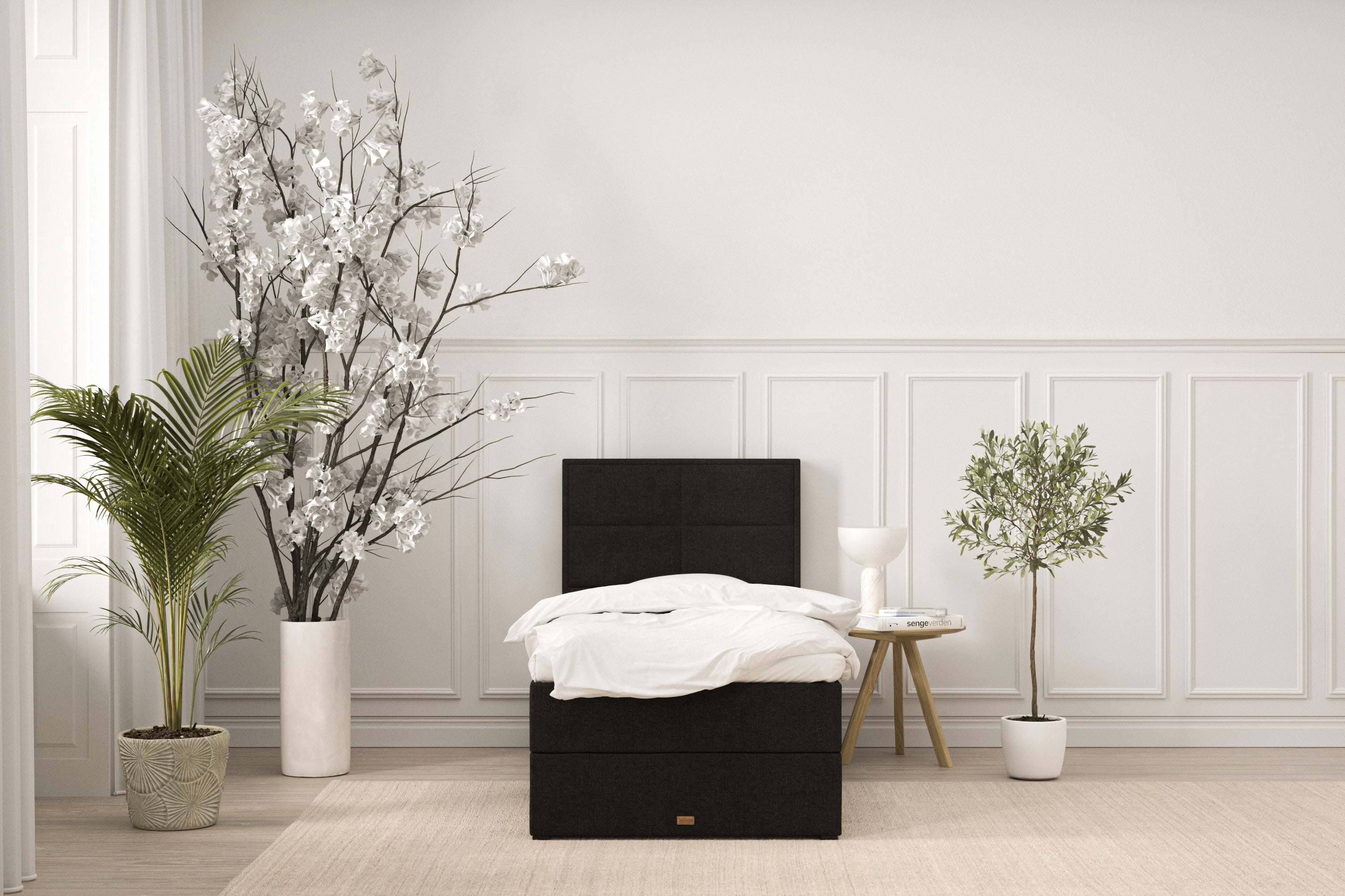 SÖVNN Ronja Boxseng Med Opbevaring - 90x200 - Sort
