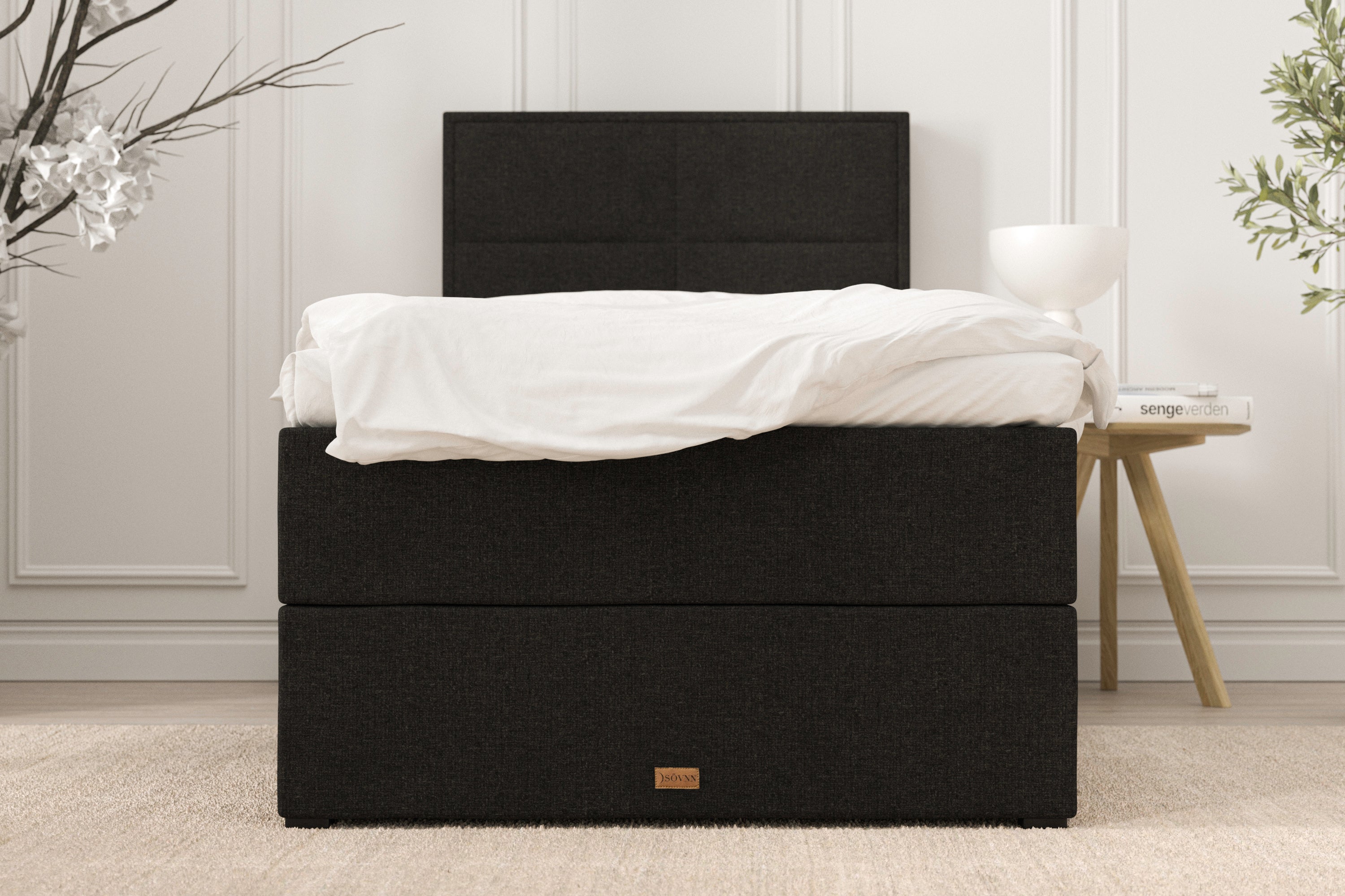 SÖVNN Ronja Boxseng Med Opbevaring - 90x200 - Sort