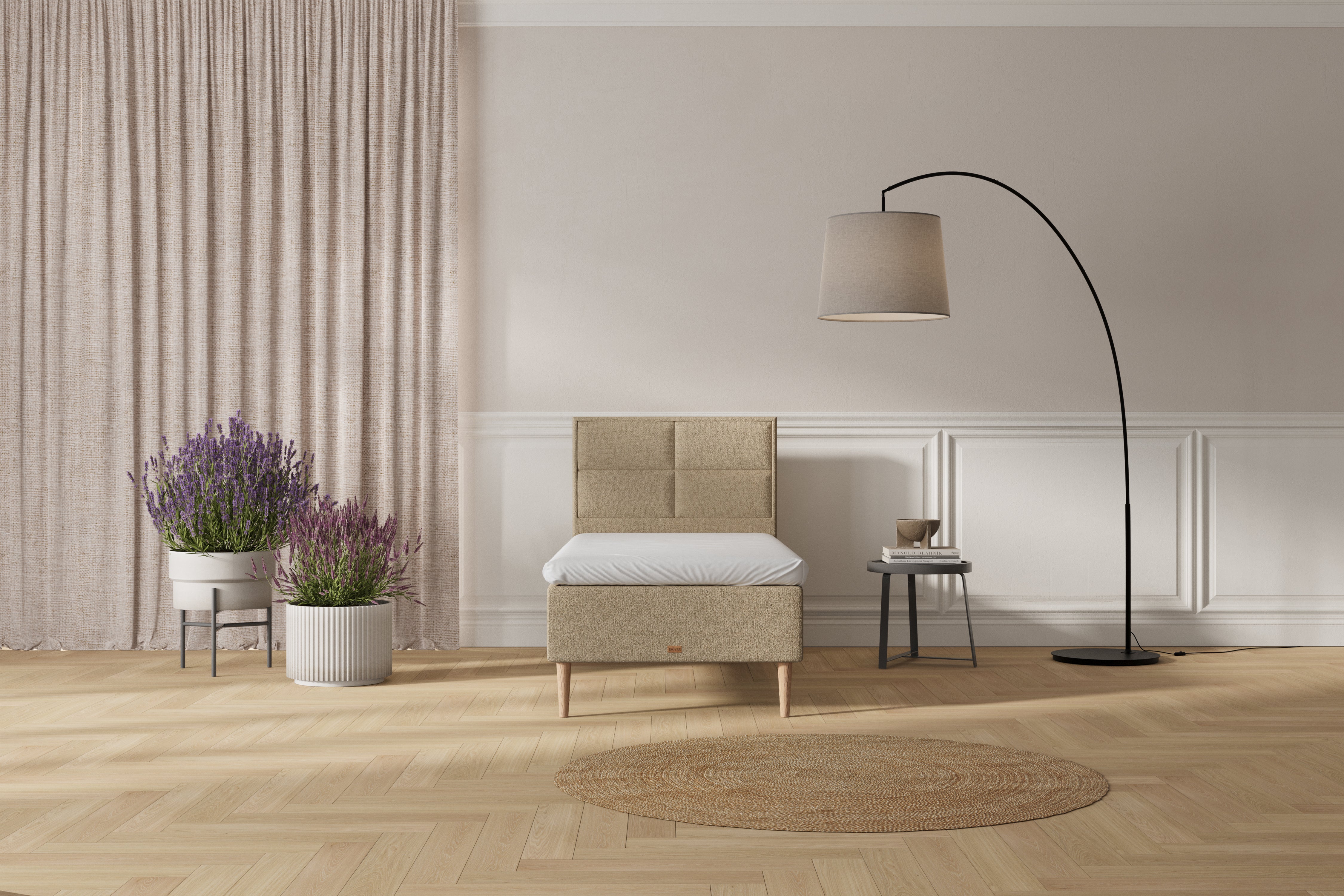 SÖVNN Saga Boxmadras - 90x200 - Sand