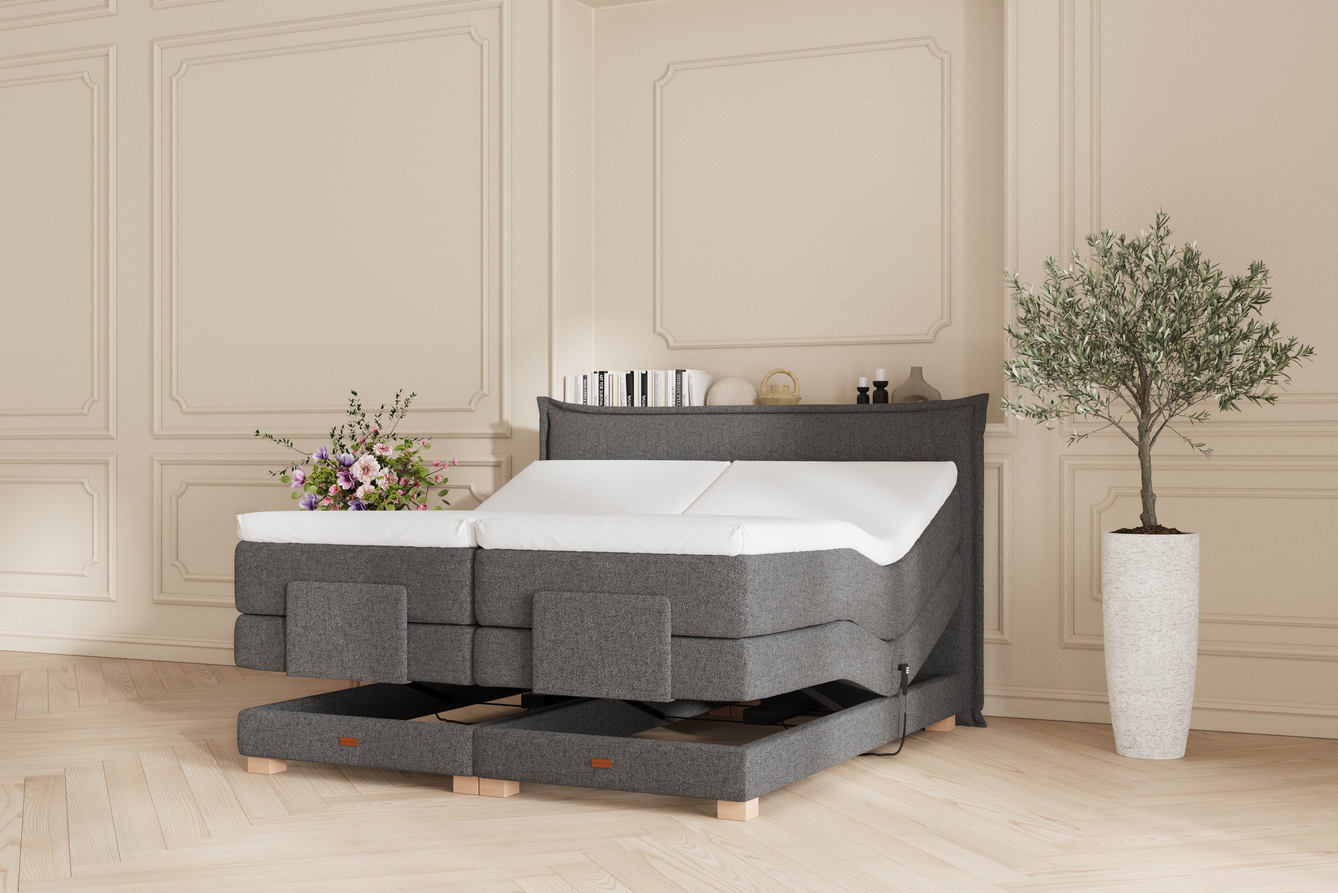 SÖVNN Silva Elevationsseng - 160x200 - Grå