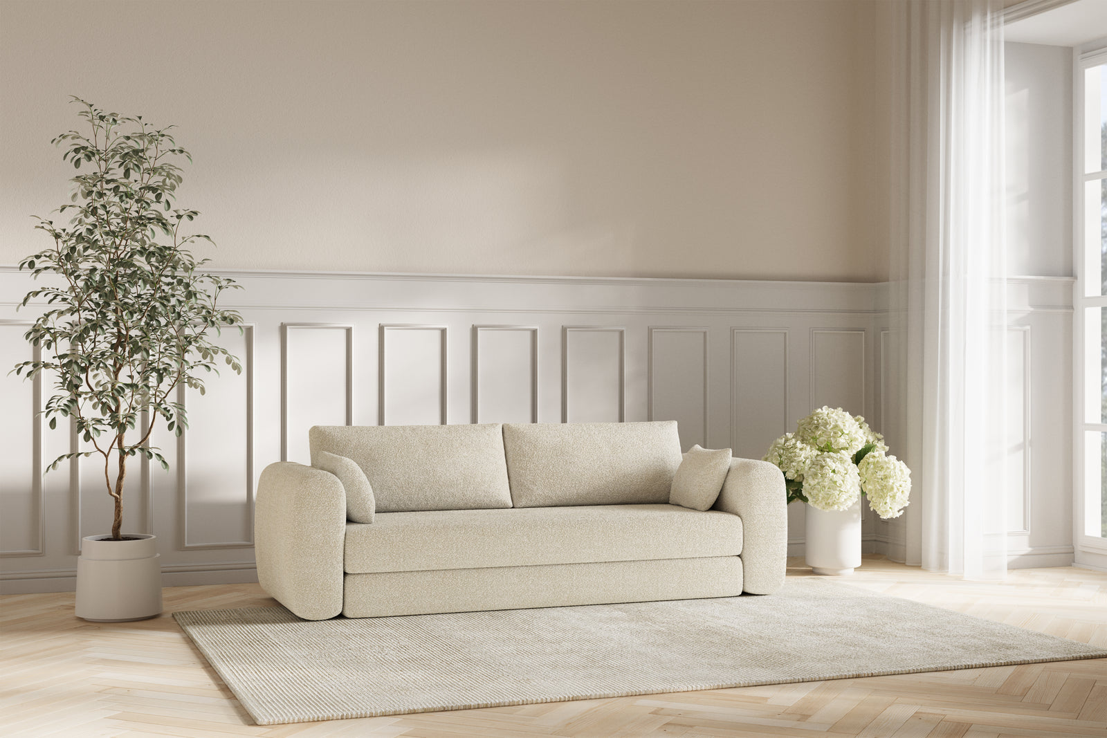 Lea Sovesofa - Bouclé Beige