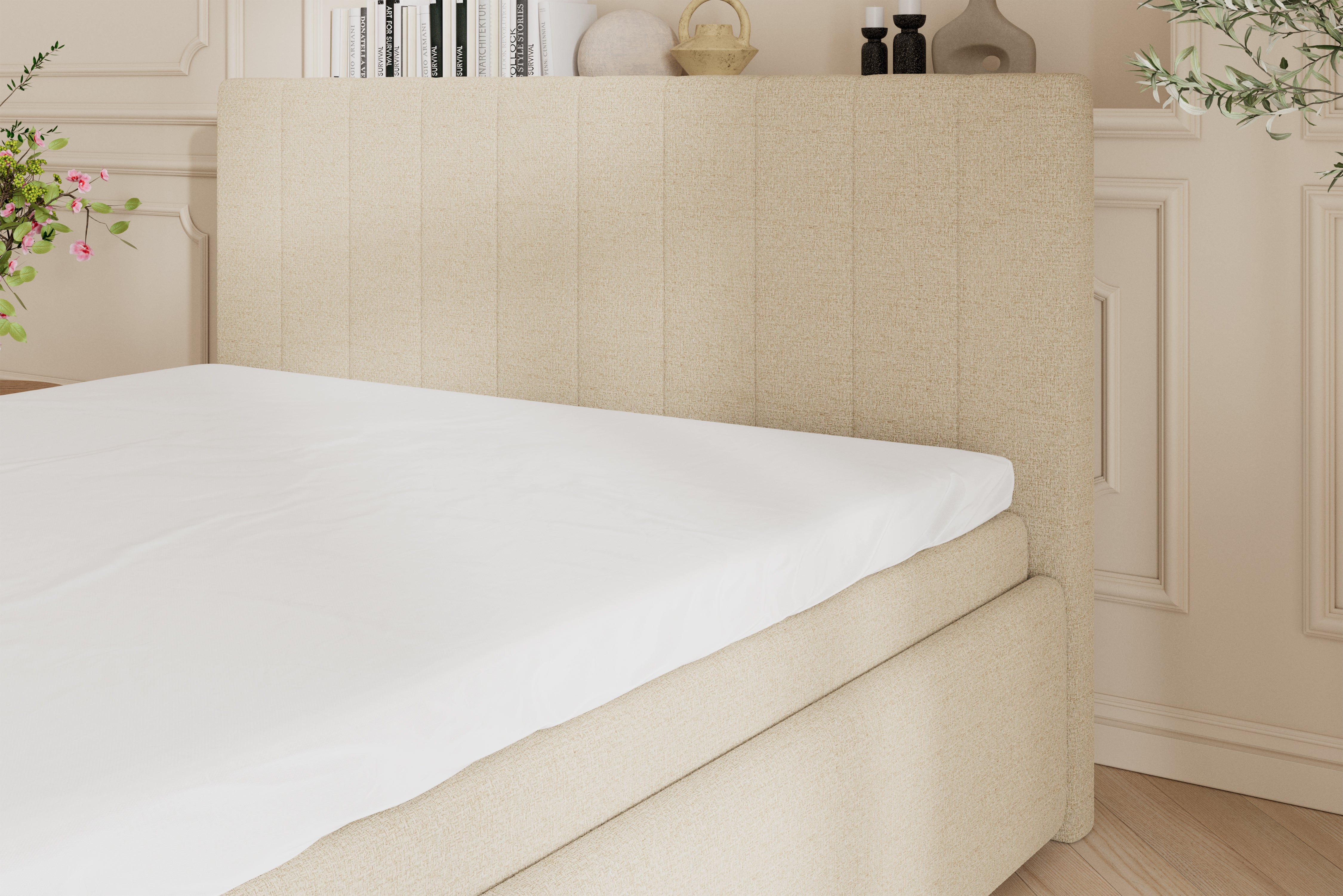 SÖVNN Vega sengeramme - 180x200 - Lys beige