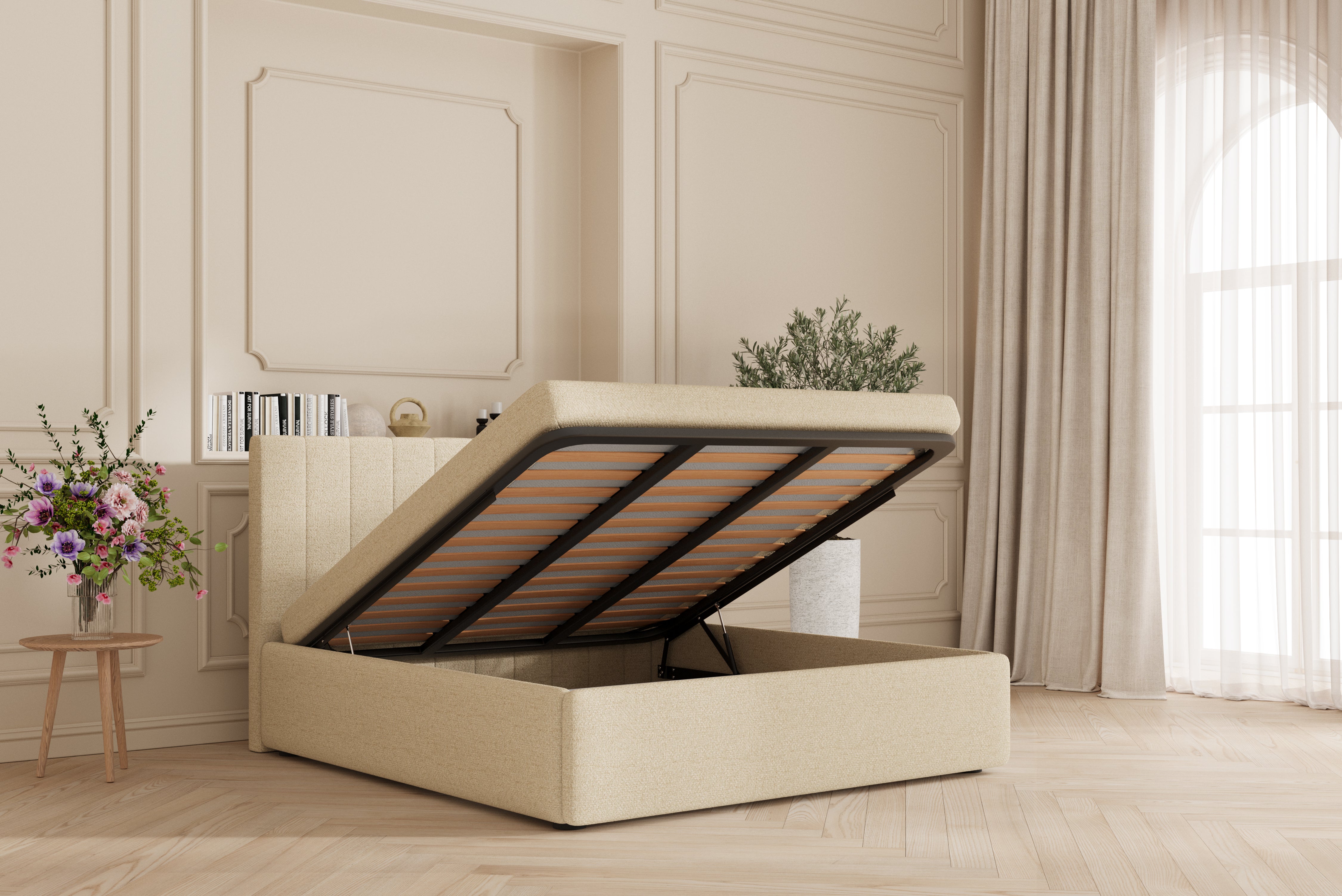 SÖVNN Vega sengeramme - 180x200 - Lys beige